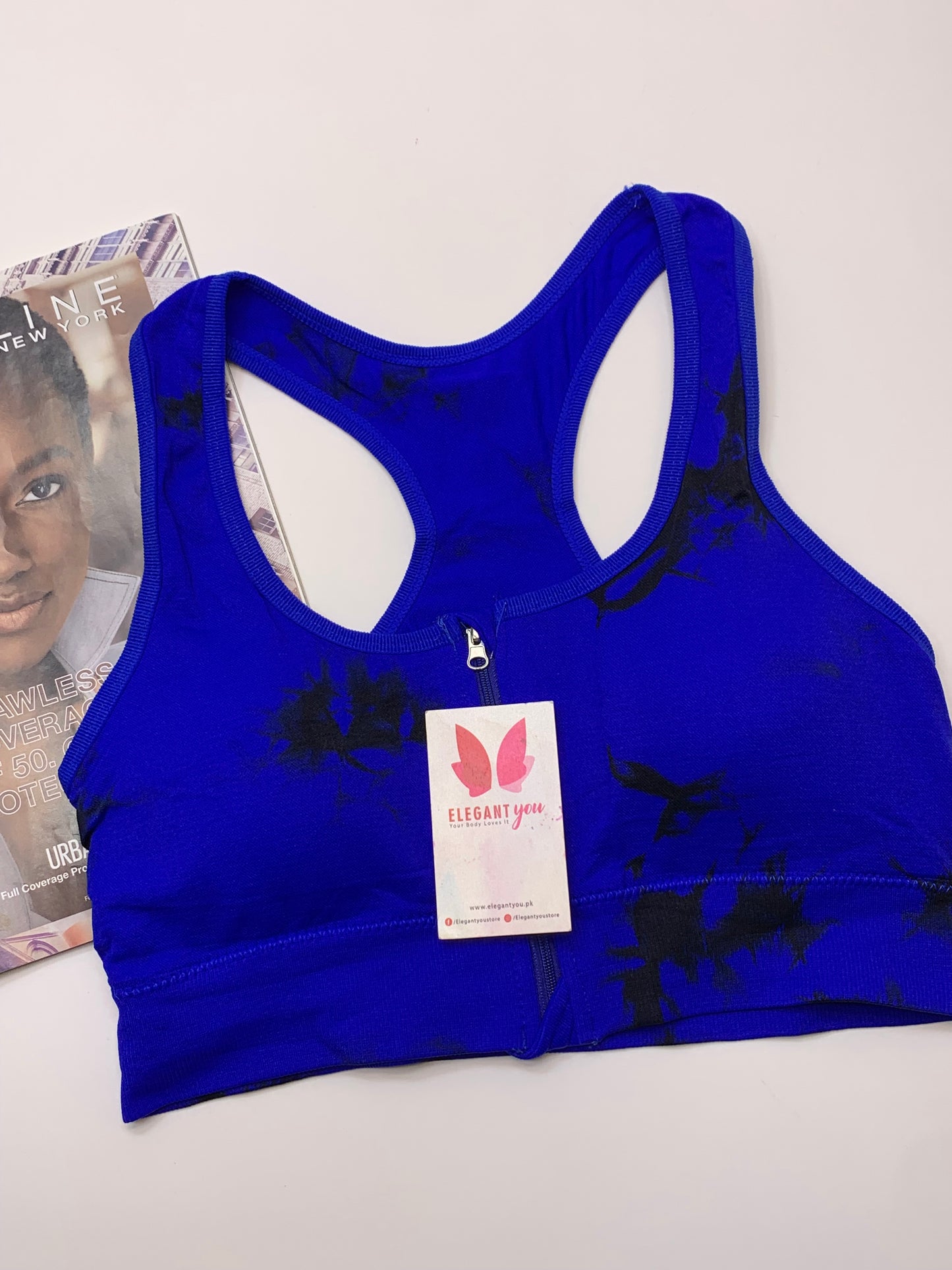 (32-36) Stylish Tie and Dye Perfect Fit Sports Bra (046)