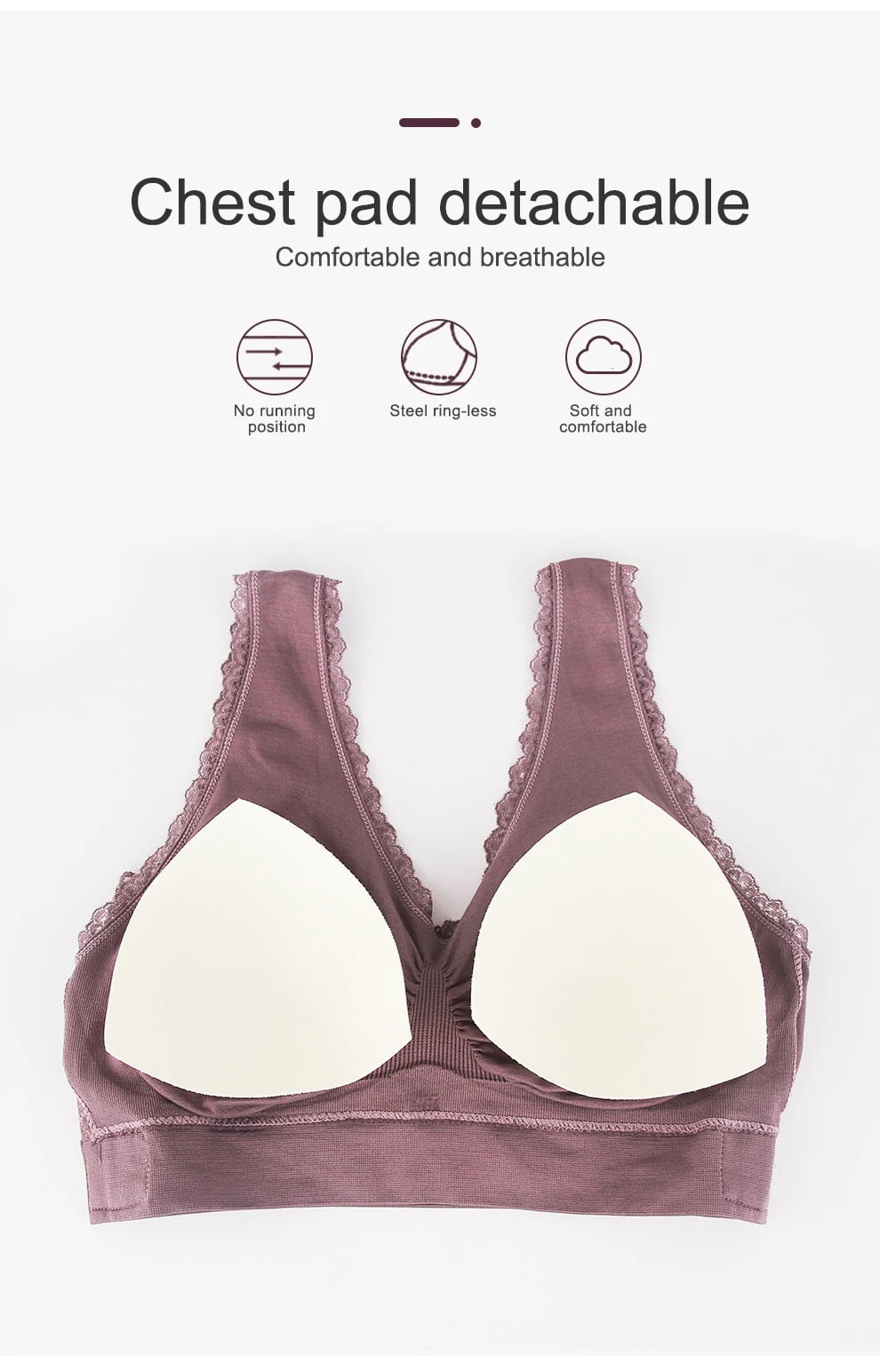 Breathable Cotton Cross Posture Anti Sagging Bra