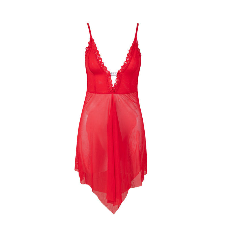 Elegant Deep V neck Honeymoon Nighty 8141