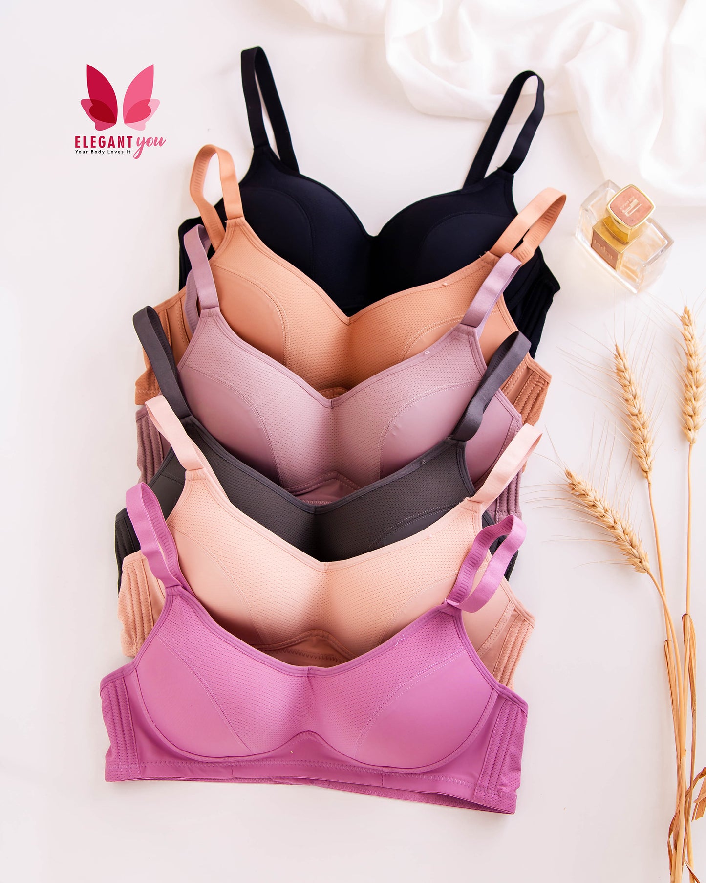 Full Coverage Thin Padded Non Wired Bra (095)