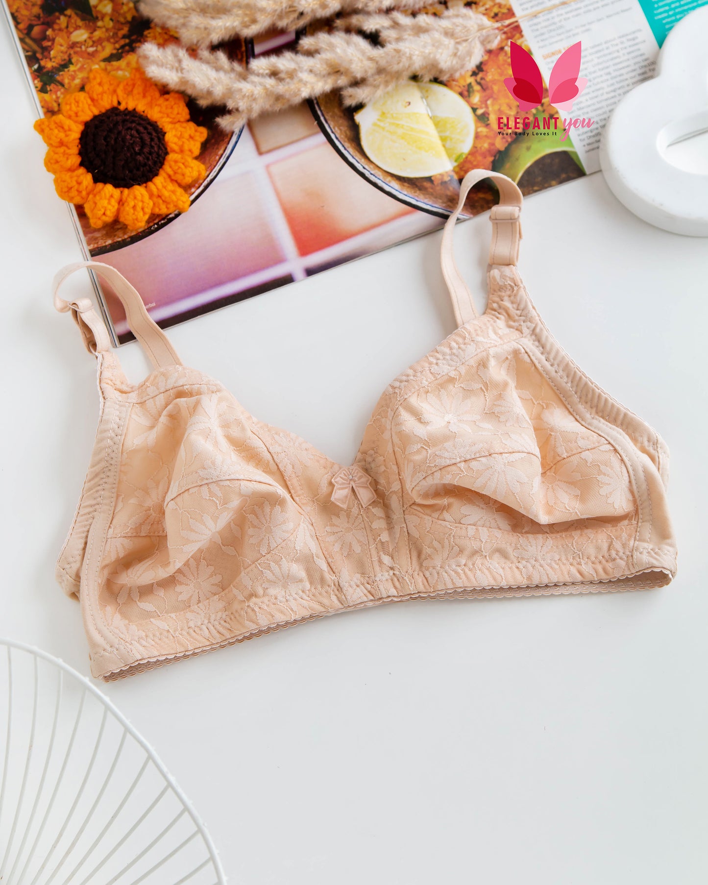 Beautiful Flower Pattern Bra (006)