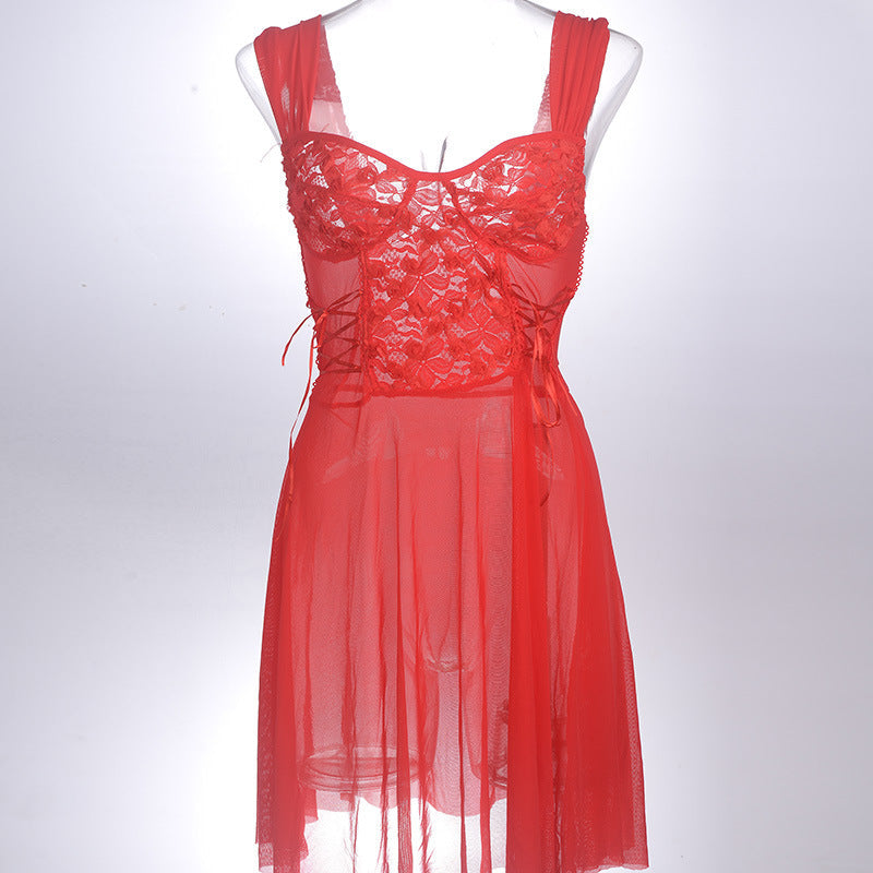 Wide Shoulder Deep Neck Nighty #9017