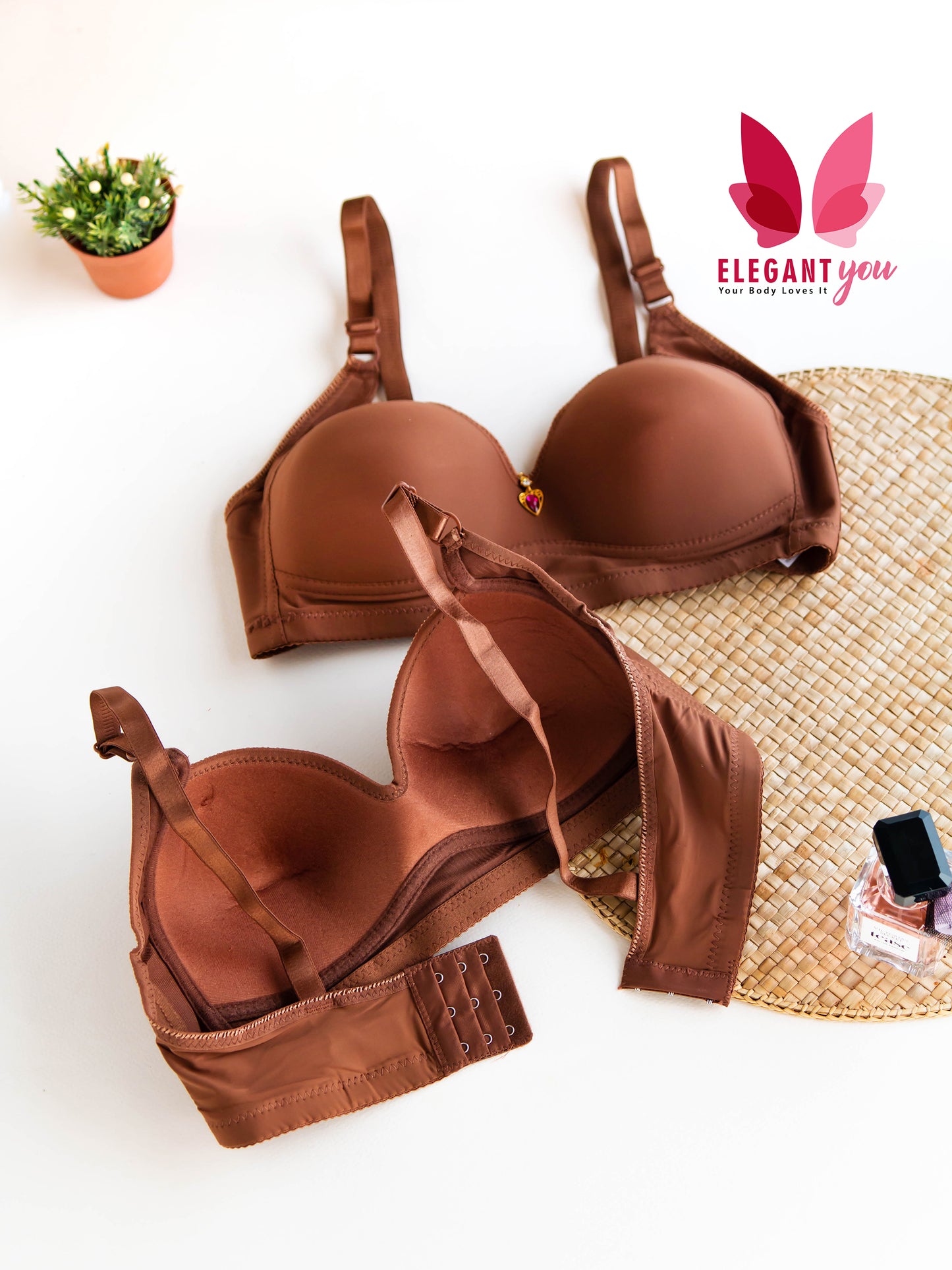 Plus Size Full Coverage Thin Pad Non Wire Bra (087)