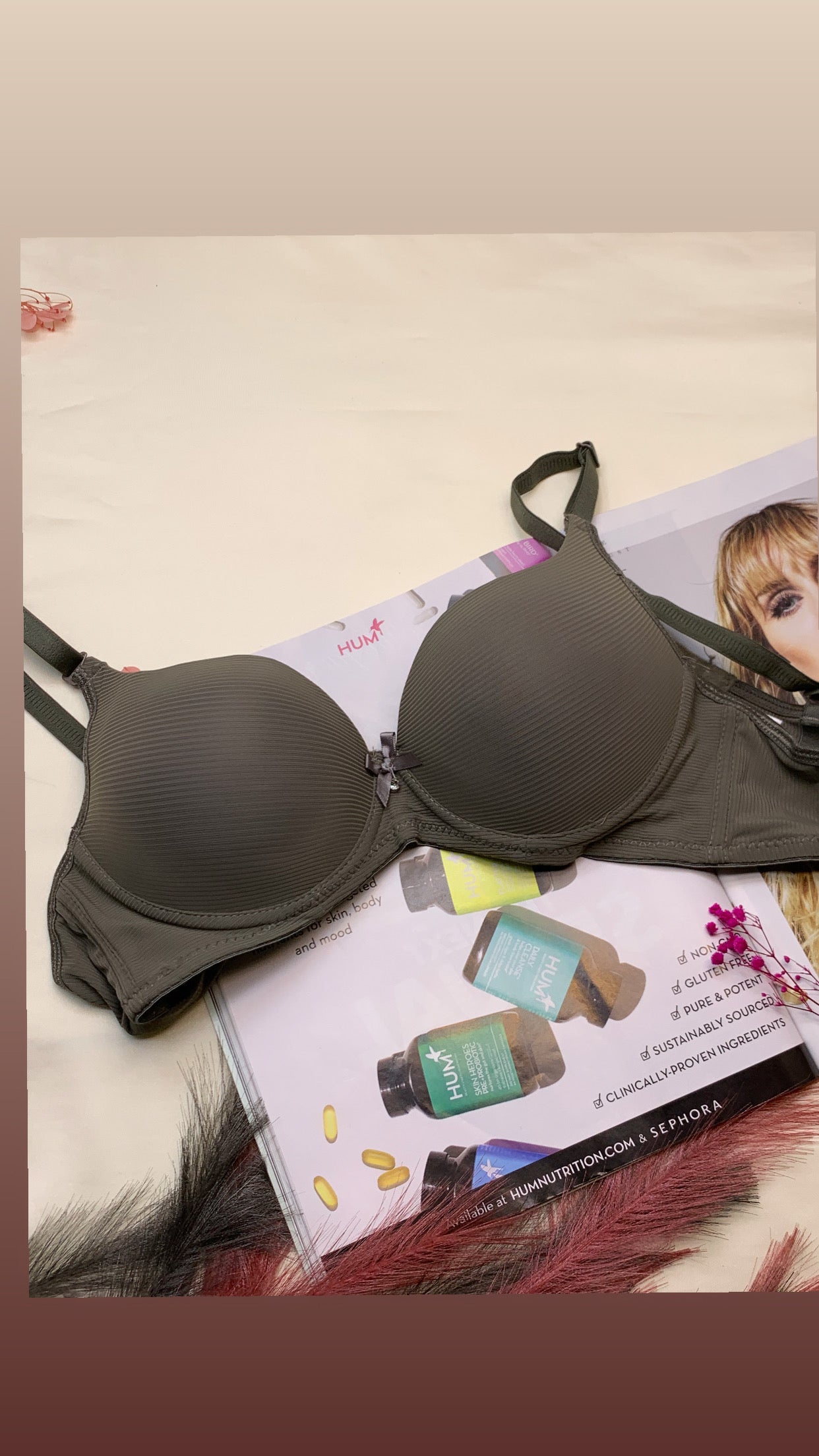 Demi Cup Self Lining Padded Push-up Wired Bra