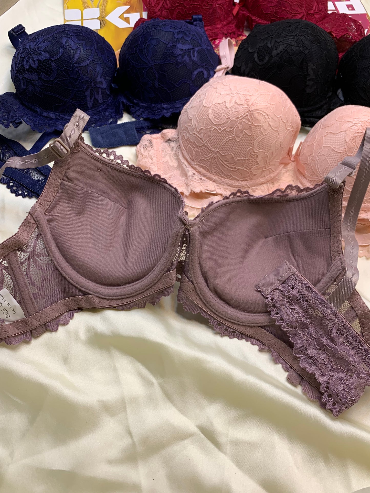 Elegant Double Padded Push-up Lace Bridal Bra