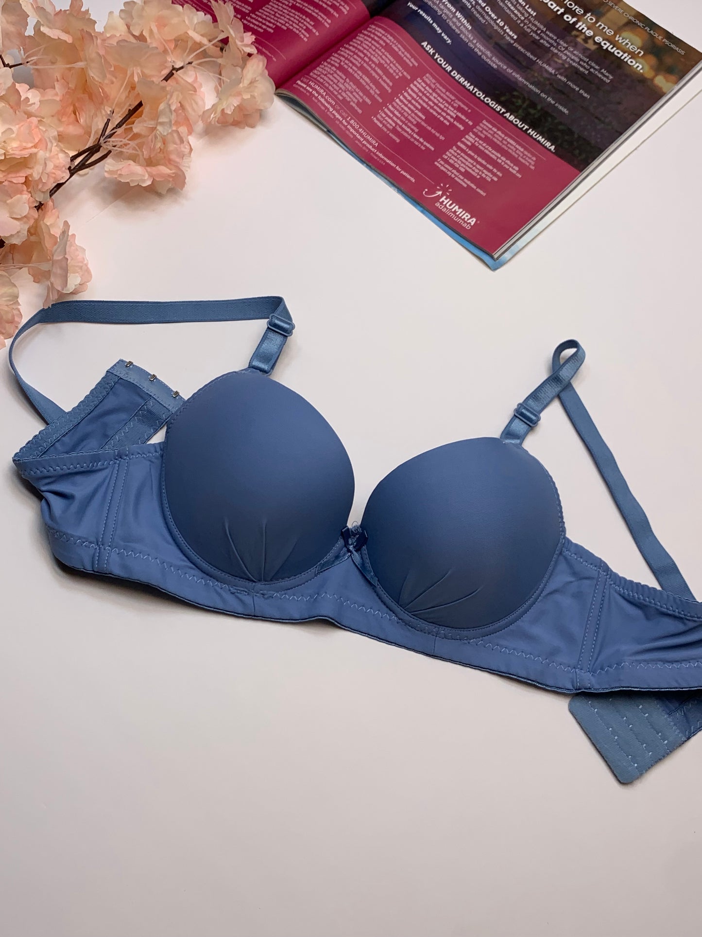 Elegant Demi Cup Padded Push-up Under Wire Bra