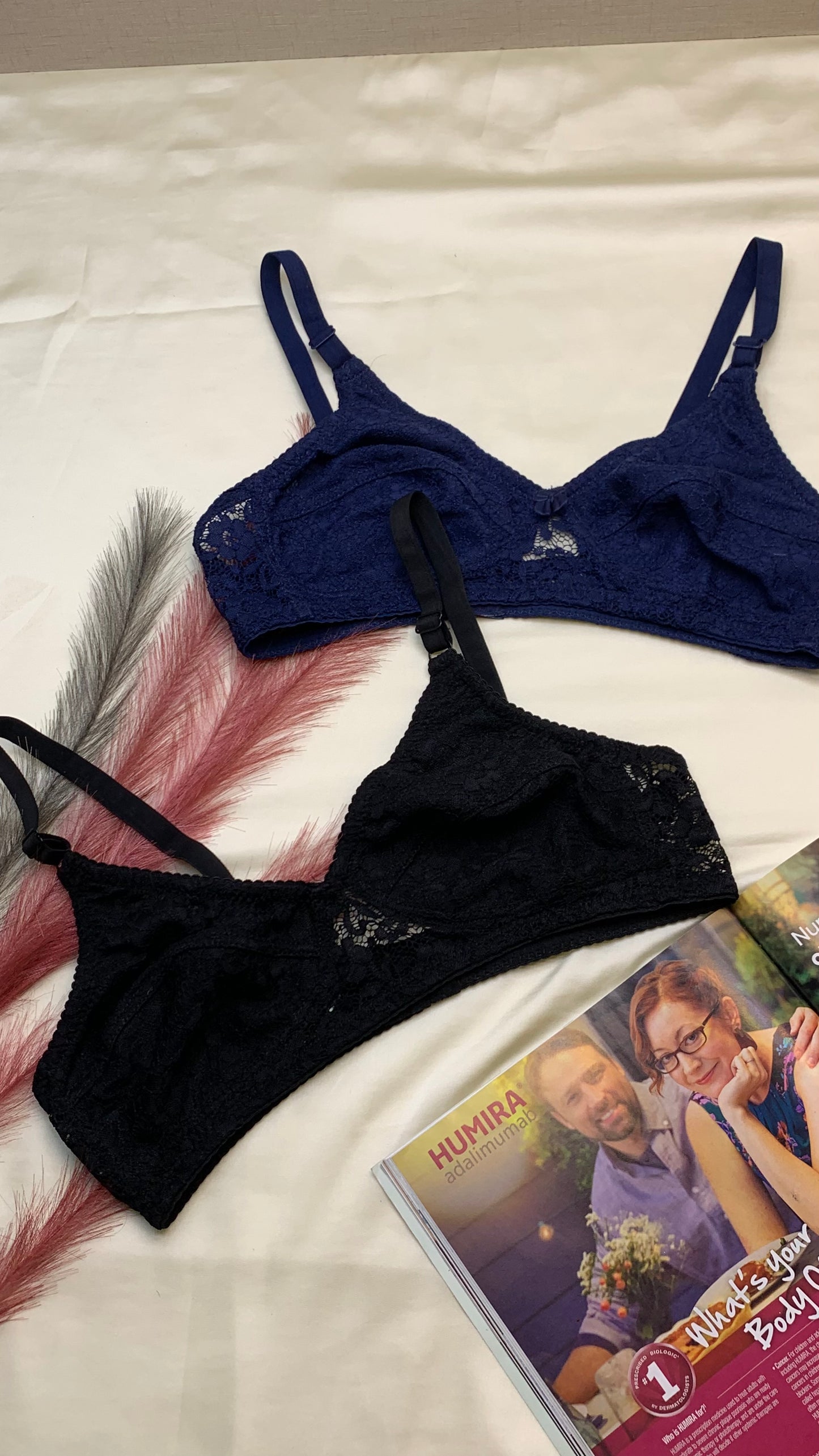 Elegant Flower Pattern Bra