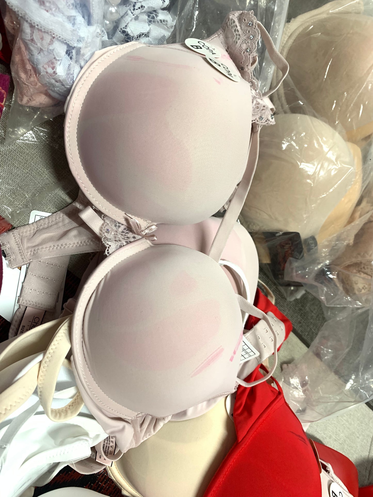 Slightly Decolored Double Padded Pushup Wire Bra