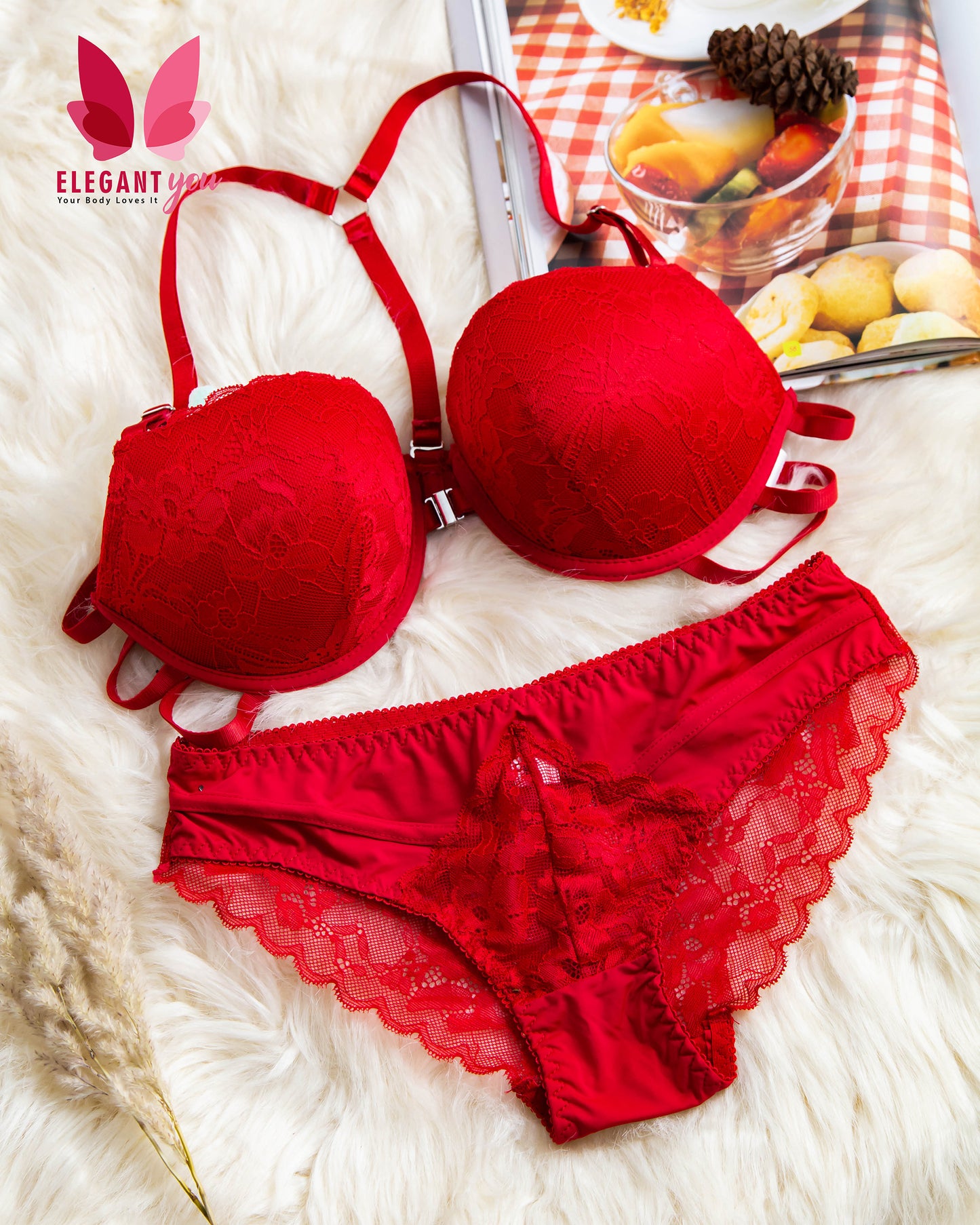 Front Buckle Double Padded Push-up Wire Bra Without Underwear