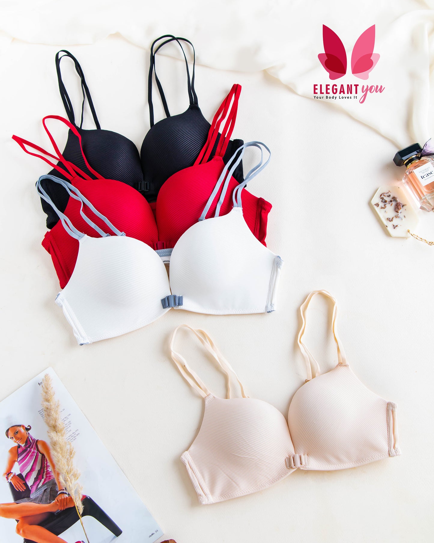 Stylish and Comfy Front Buckle Bra