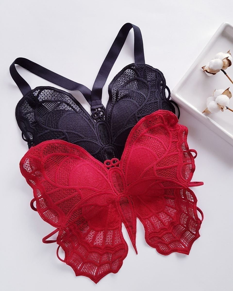 (30-36)Butterfly 🦋 Style Fashion Bra White (034)
