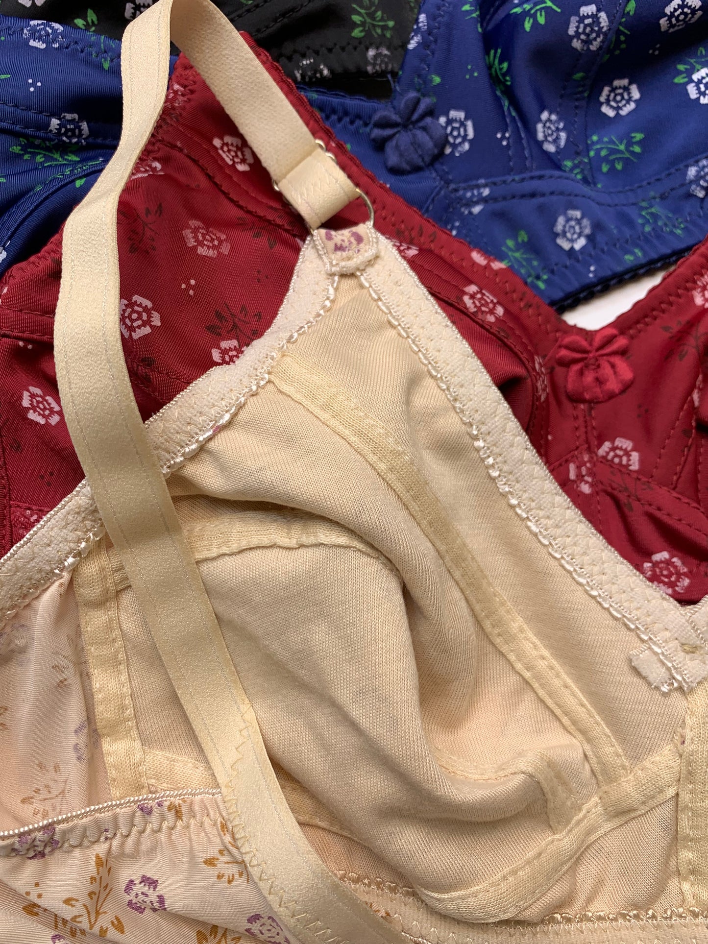 Flower Print Jersy Non Pad Non Wire Bra
