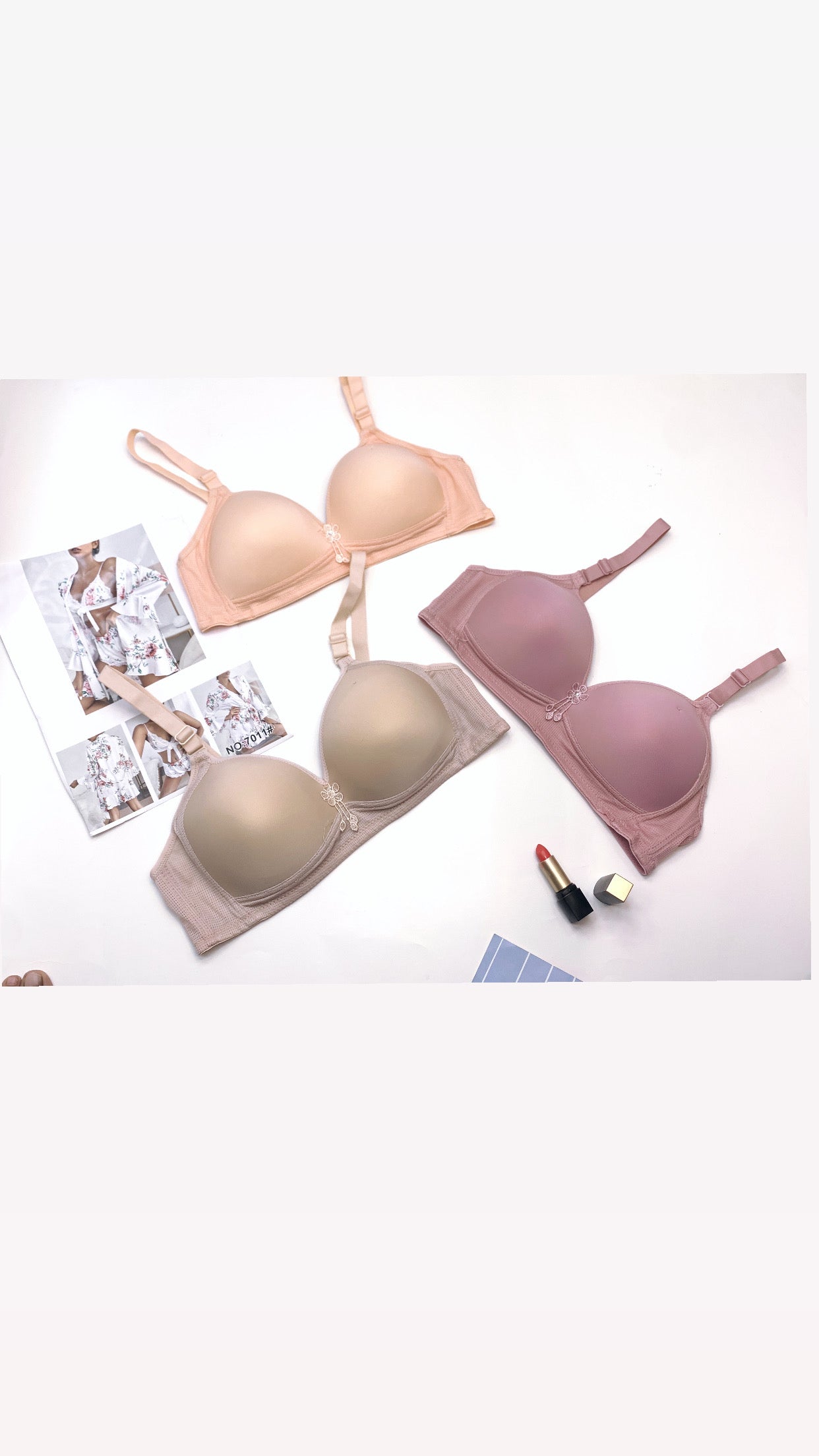 Light Pad Non Wired Breathable Straps Full Coverage Bra