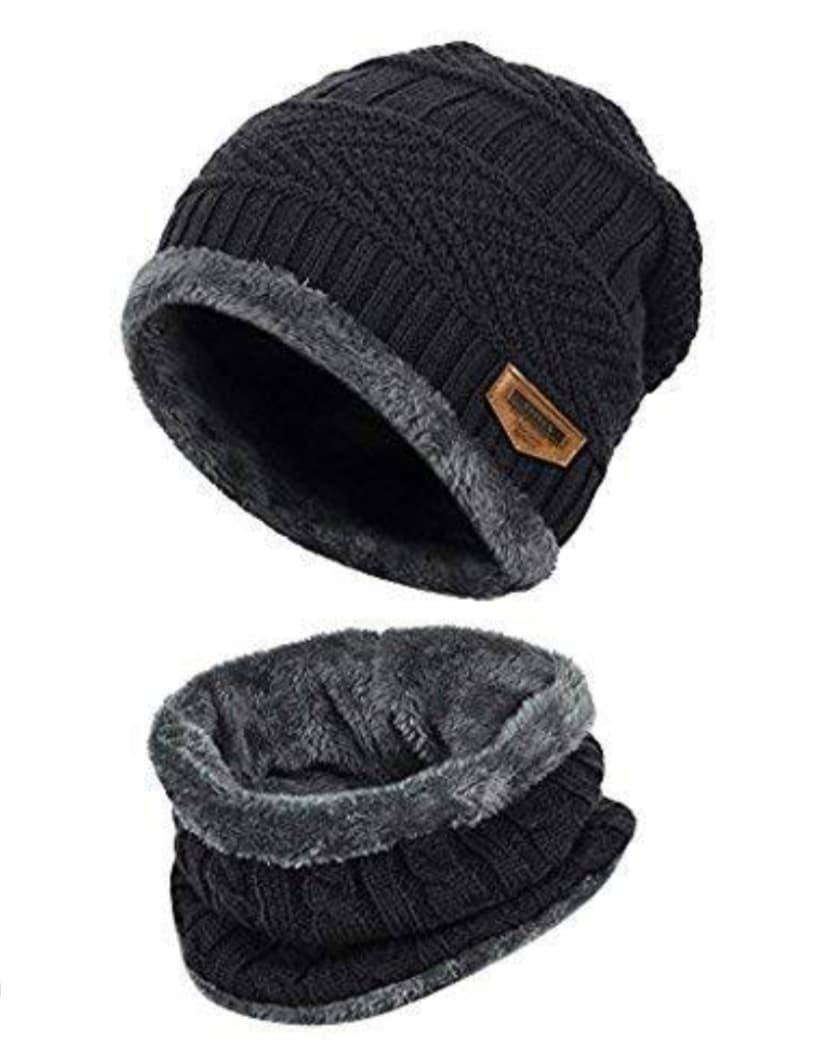 Thermal Fleece Hat Set and Scarf