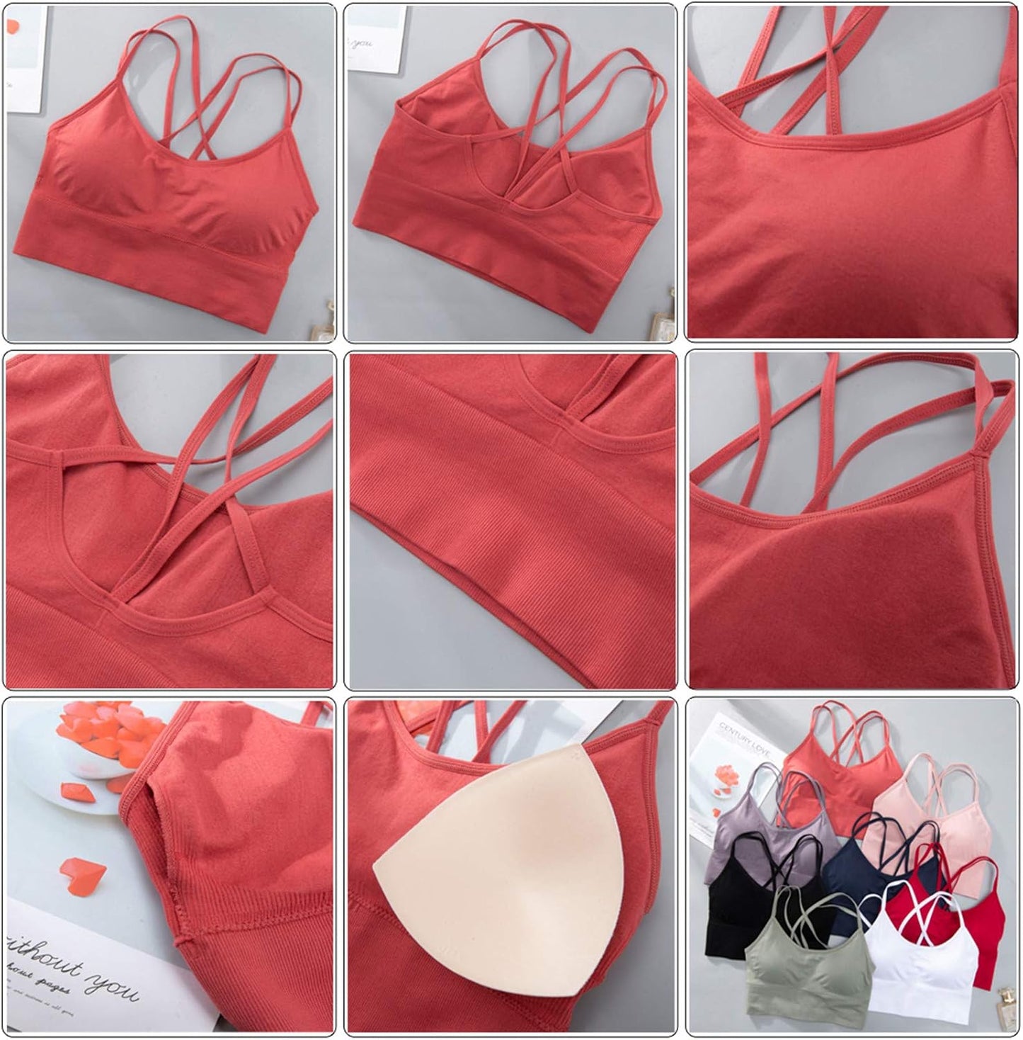 Criss Cross Strap Sports Bra Free Size For (30-36) (039)