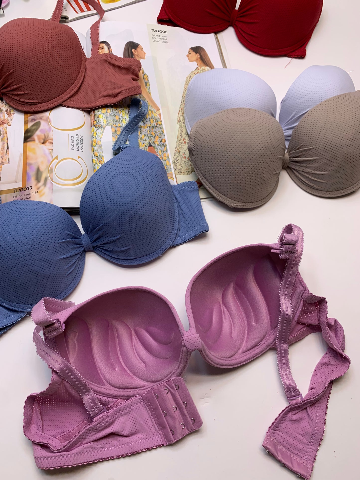Knot Style Self Print Padded Push-up Bra