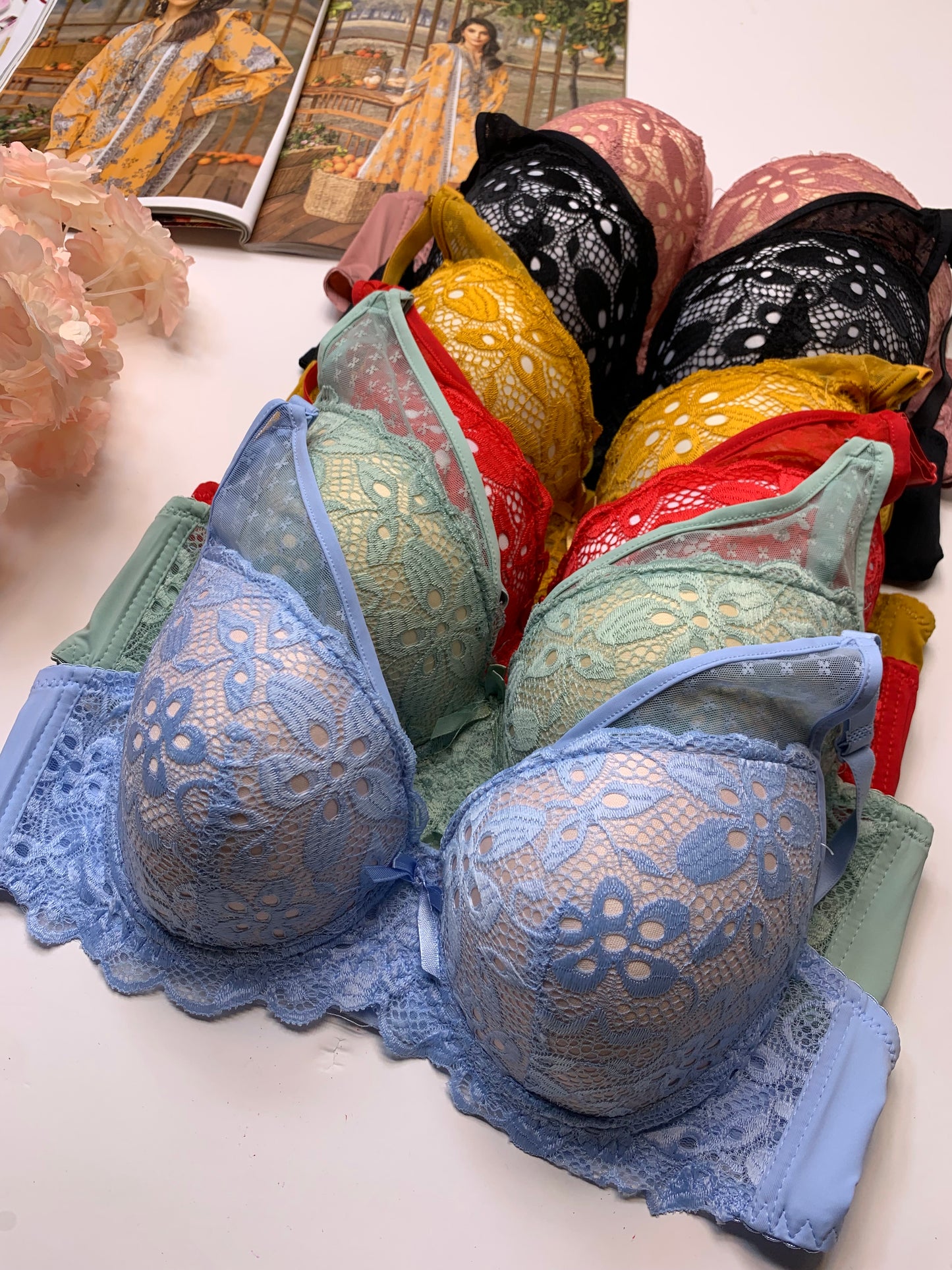 Elegant Full Coverage Thin Pad UnderWire Bra
