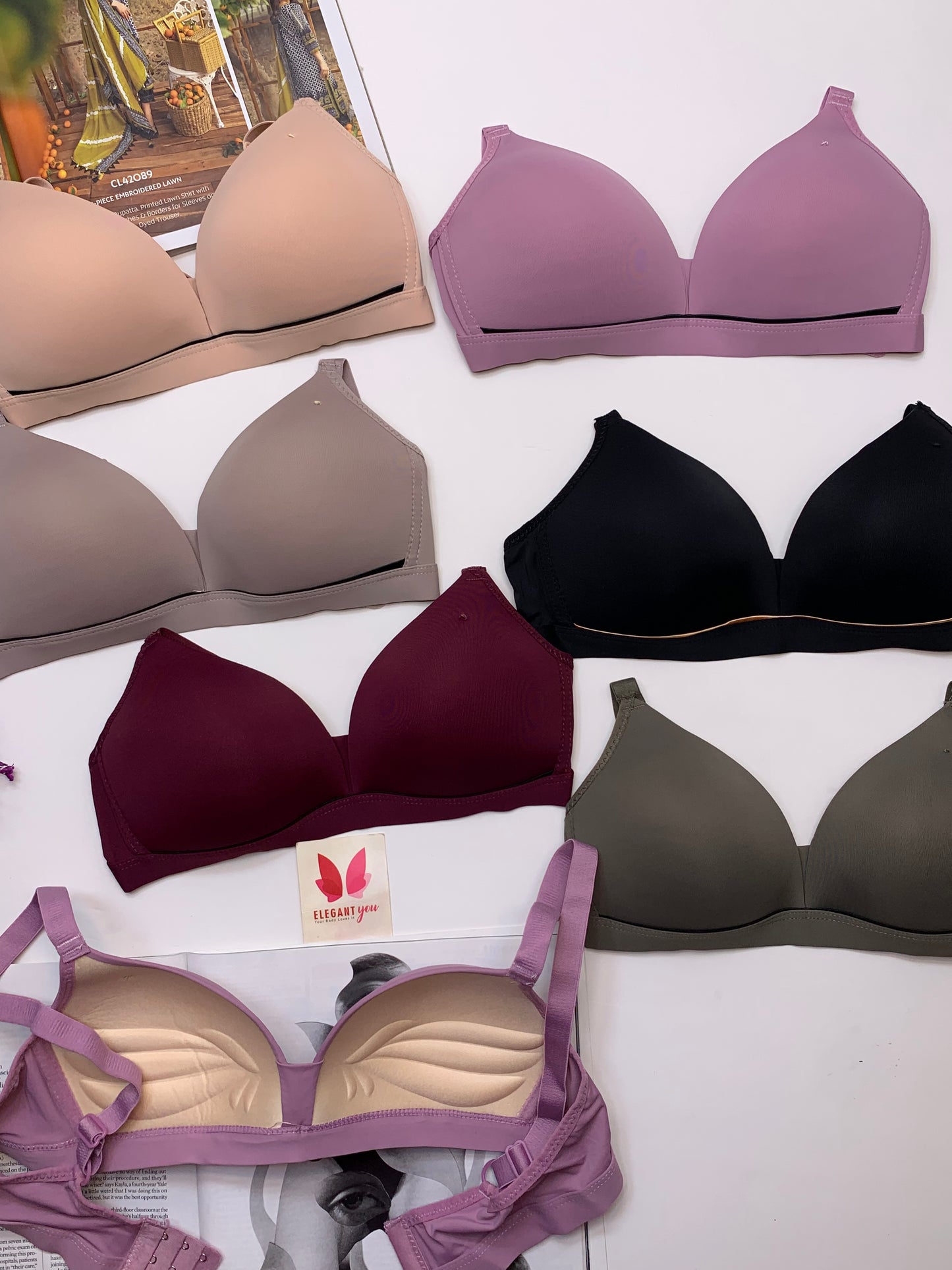 Seamless Soft Pushup T shirt bra