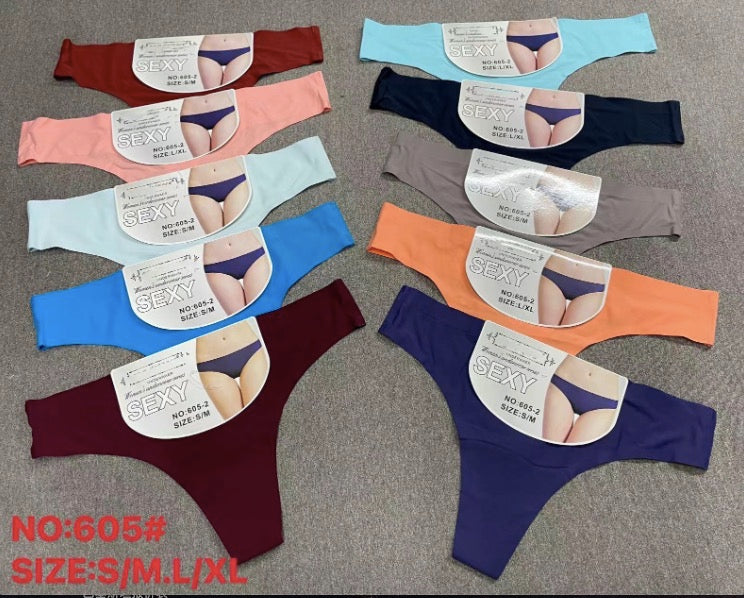 Seamless Ice Silk Thong Underwears 21211