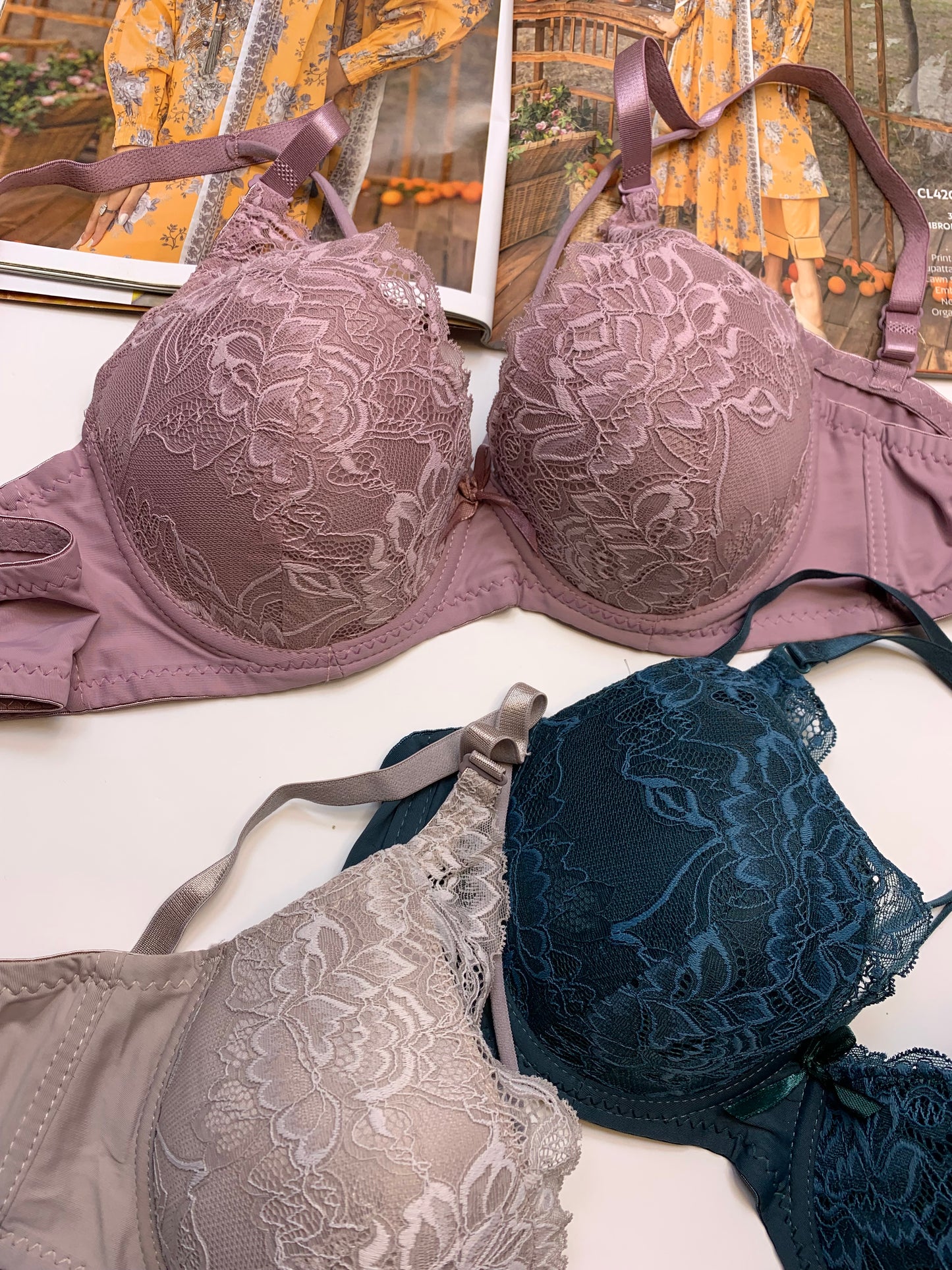 Elegant Criss Cross Design Padded Pushup Wired Bra