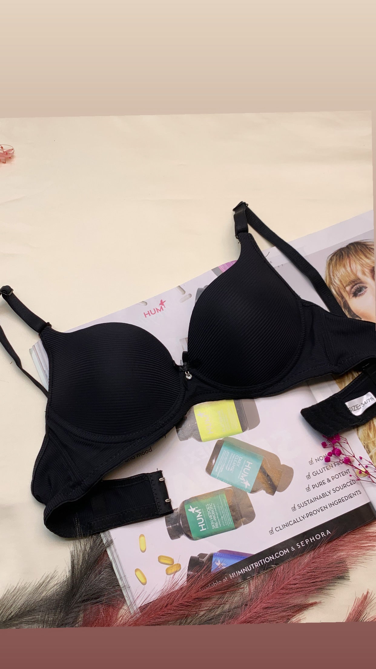 Demi Cup Self Lining Padded Push-up Wired Bra