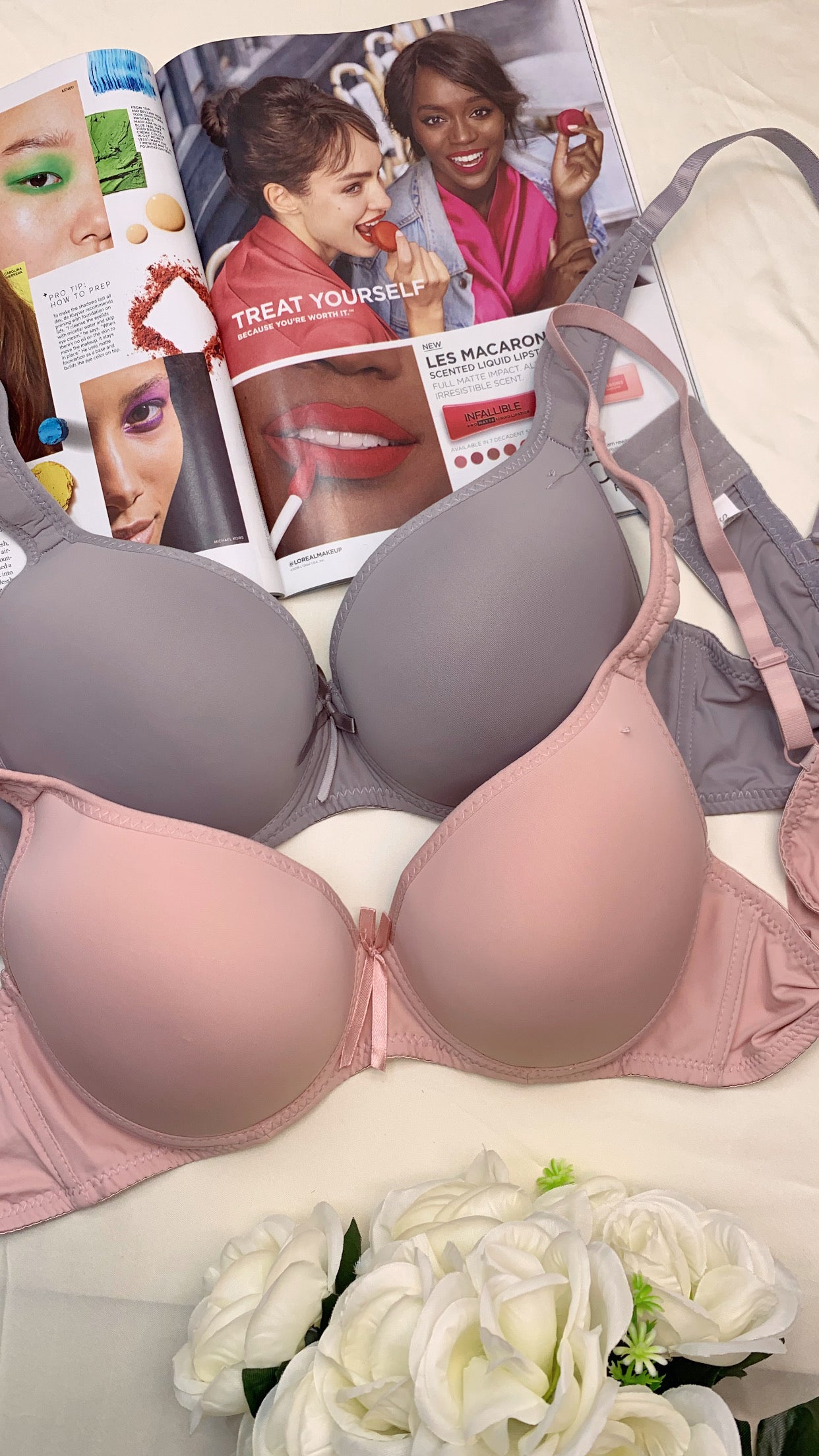 C Cup Plain Thin Pad Push-up Under Wire Bra With Broad Shoulder