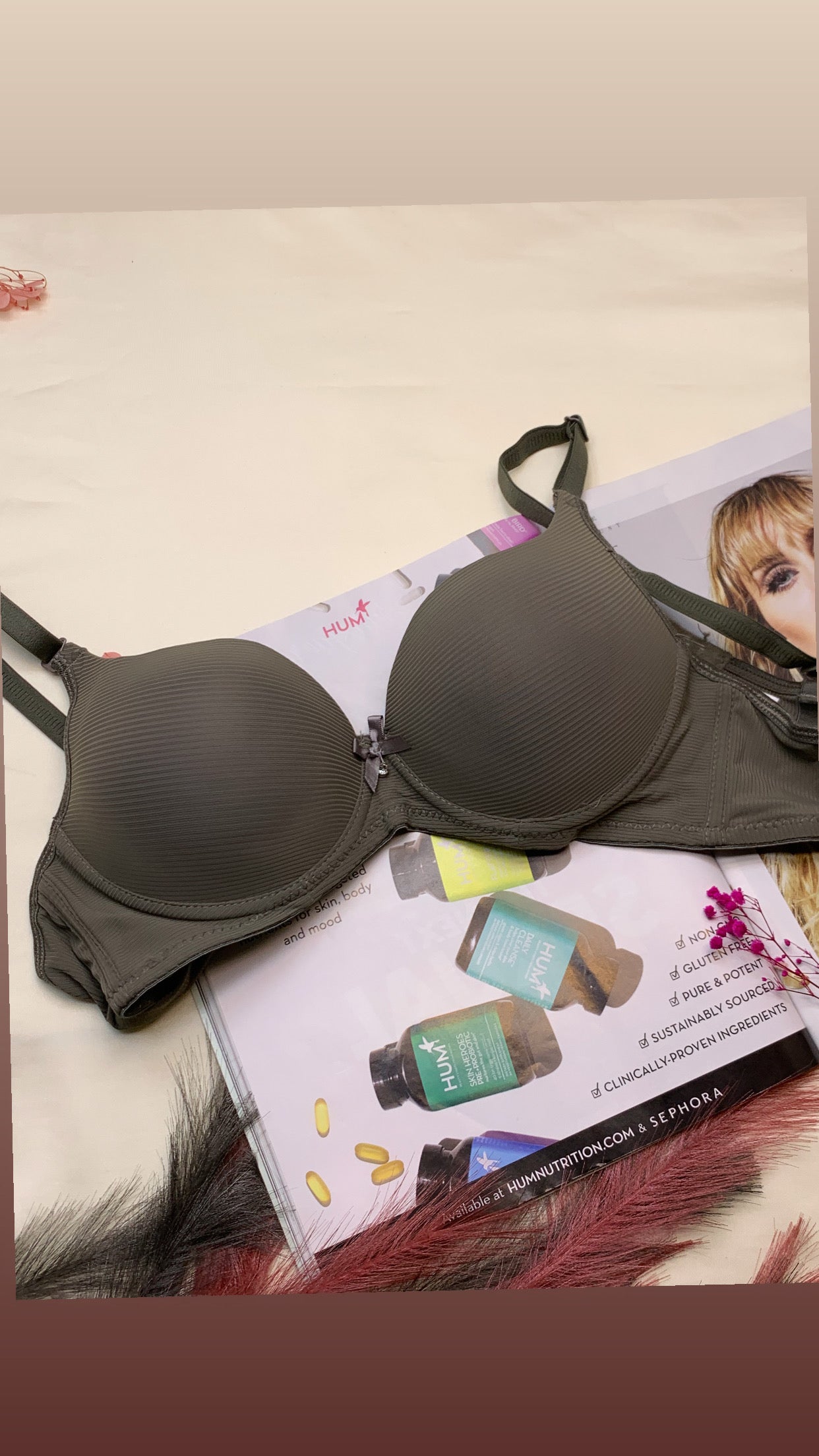 Demi Cup Self Lining Padded Push-up Wired Bra