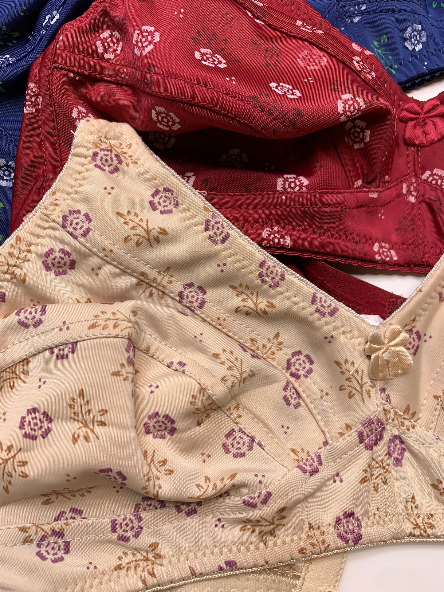 Flower Print Jersy Non Pad Non Wire Bra