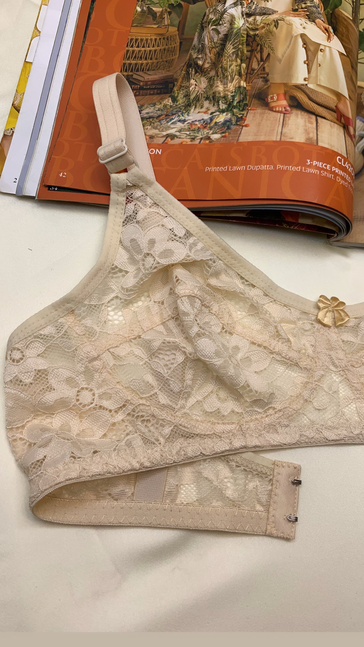 Skin Color Beautiful Cotton Net Daily Wear Bra