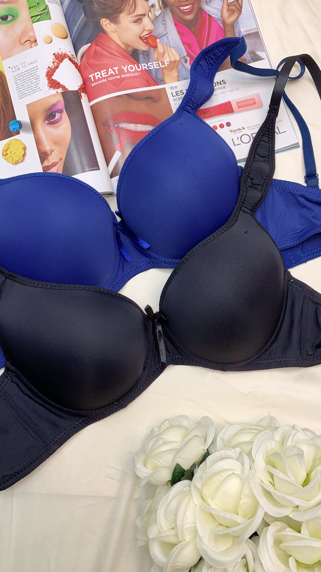 C Cup Plain Thin Pad Push-up Under Wire Bra With Broad Shoulder