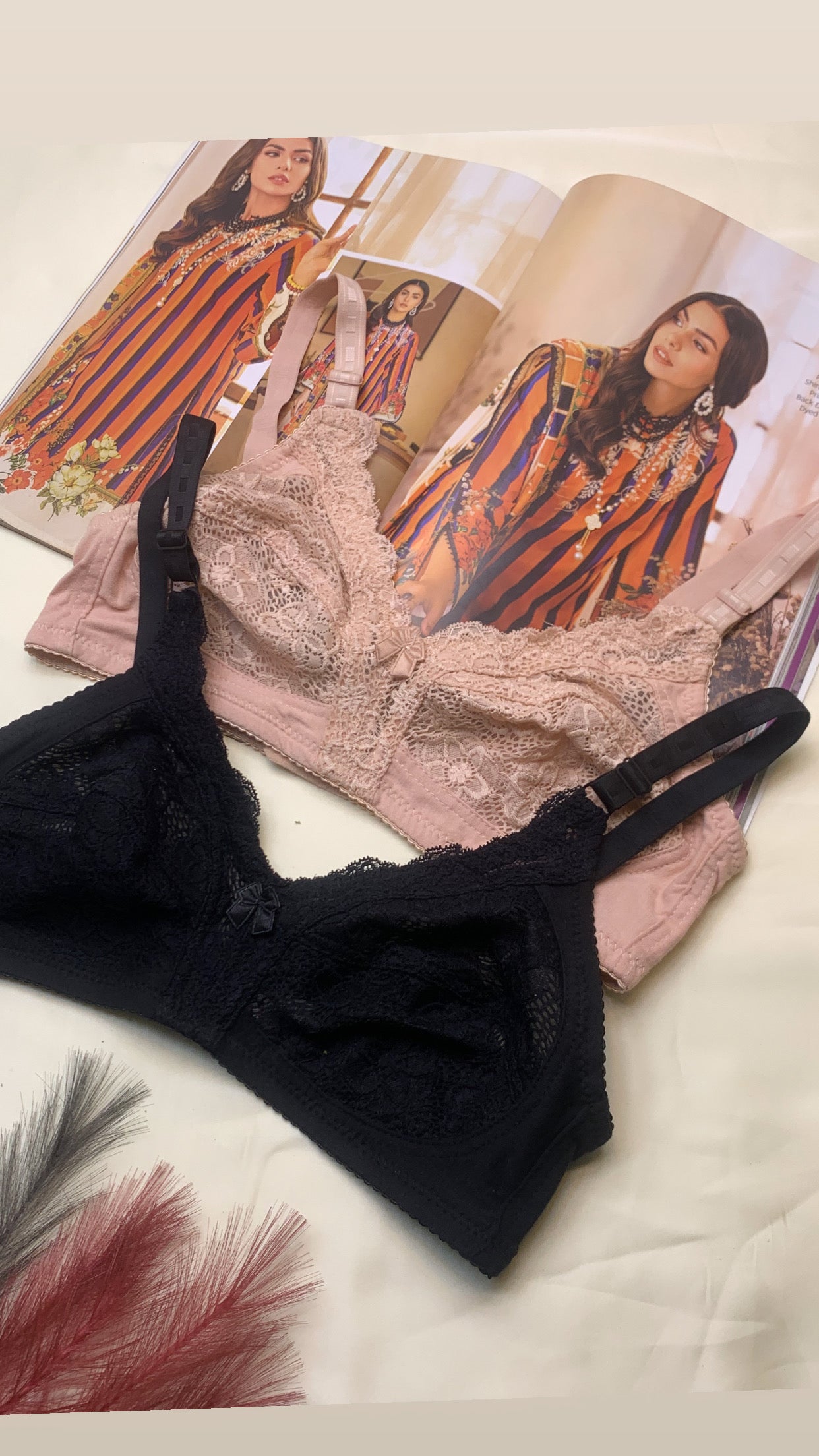 Comfy &Breathable Soft Cotton Cotton Lace Daily Wear Bra