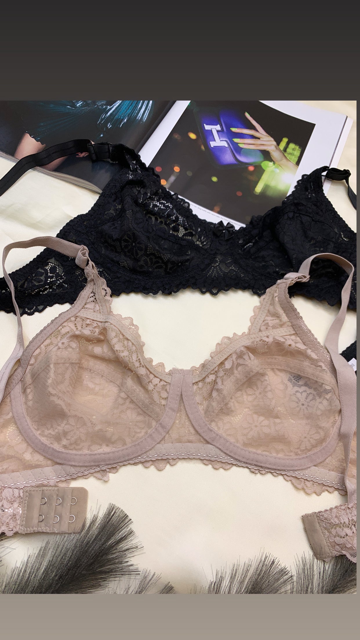 Pack Of 2 Flower Pattern Bra