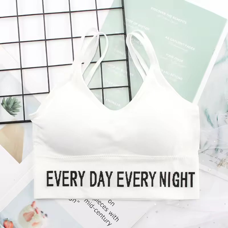 Double Strip Yoga Sports Bra Free Size For (30-38)
