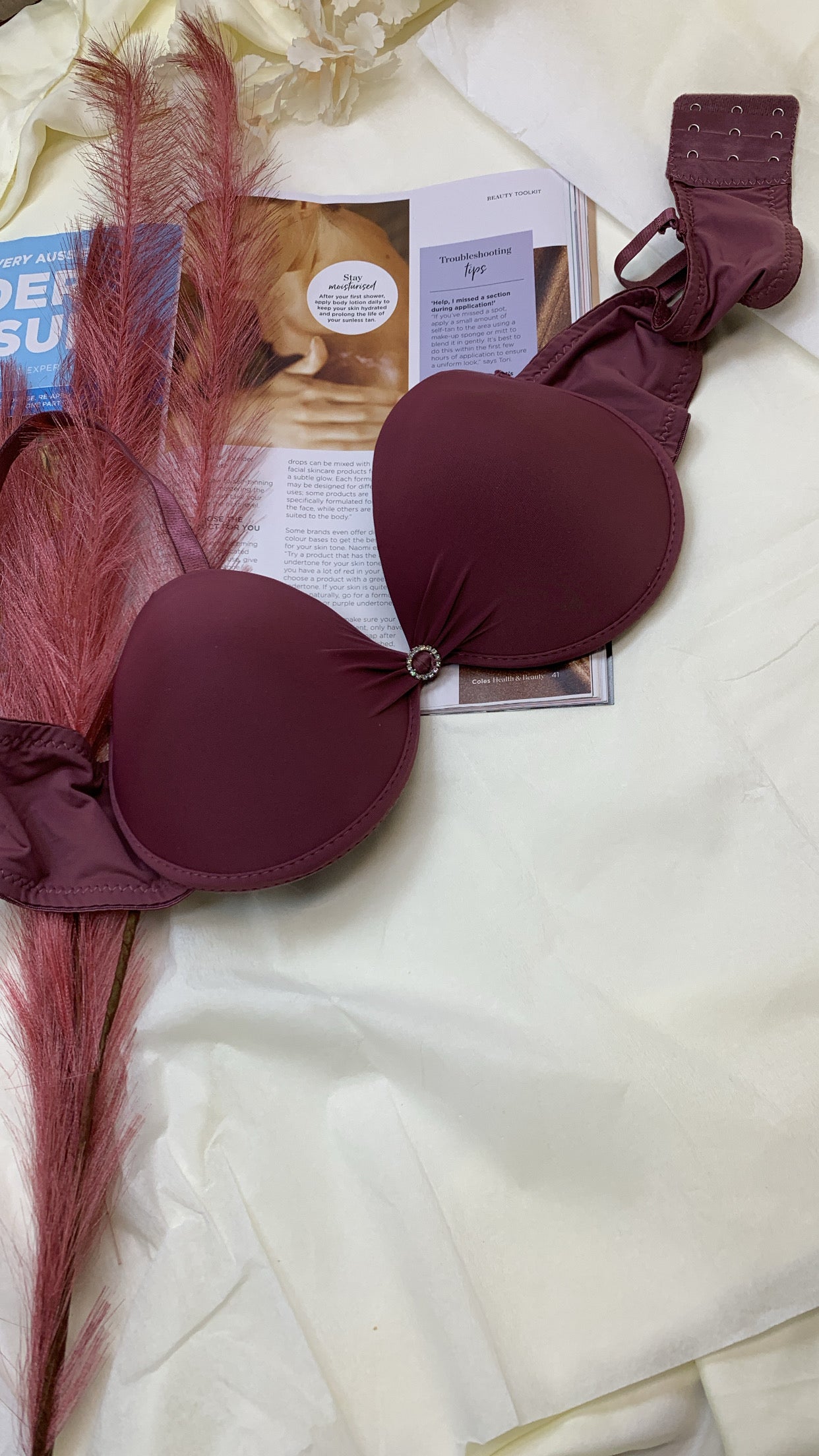 Knot Style Solid Color Single Padded Push-up Bra