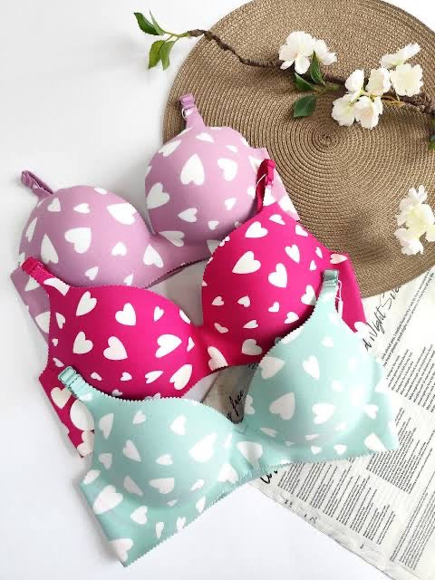 (36-42)B Seamless Heart Design Soft Push-up Bra (169)*