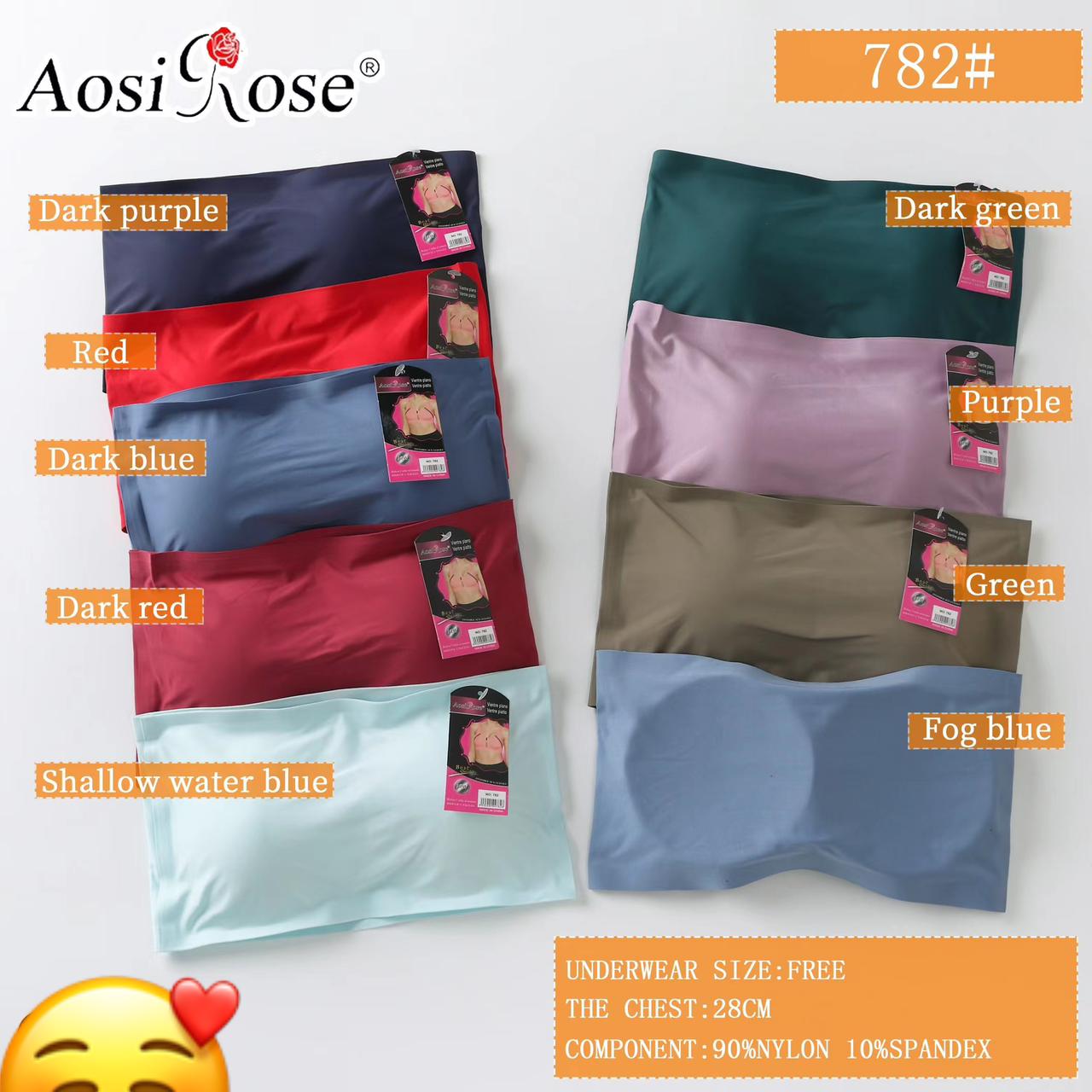 Seamless Strapless Bra Without Hooks Free Size for (28-36) (046)