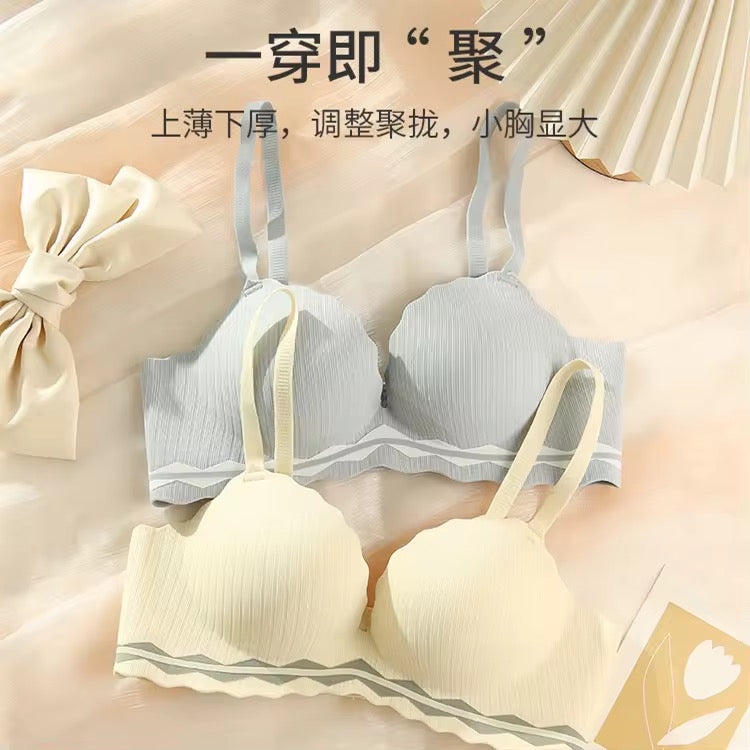Seamless Double Padded Pushup No Wire Bra