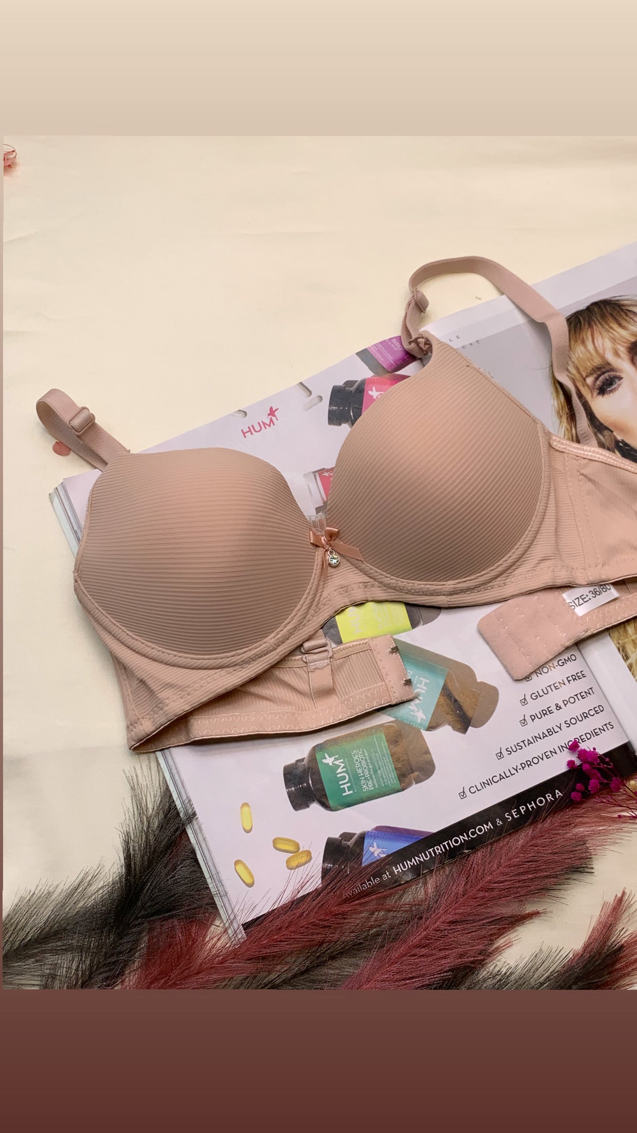 Demi Cup Self Lining Padded Push-up Wired Bra