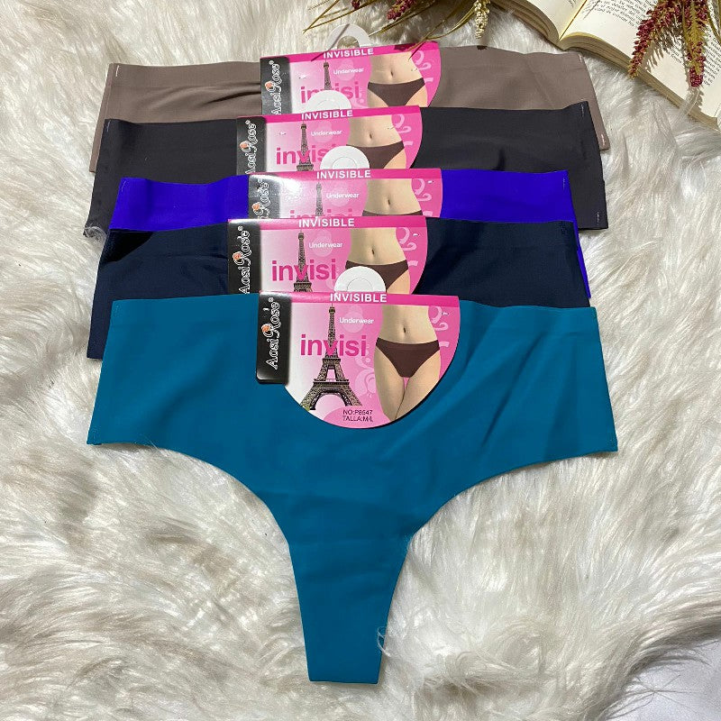 Seamless Ice Silk Medium Waisted Underwears 79154