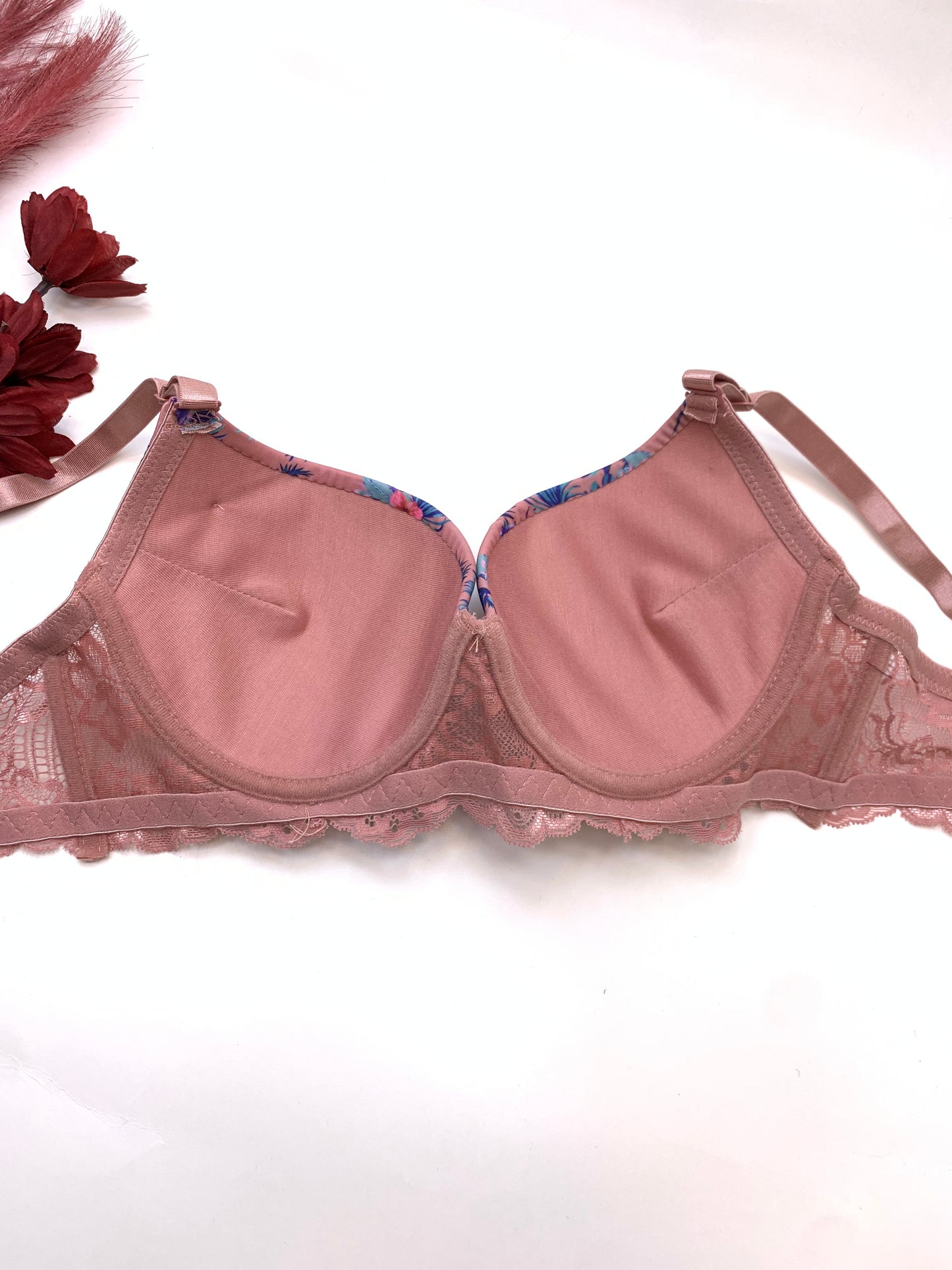 Printed Pushup Underwired Bra and Matching Panty