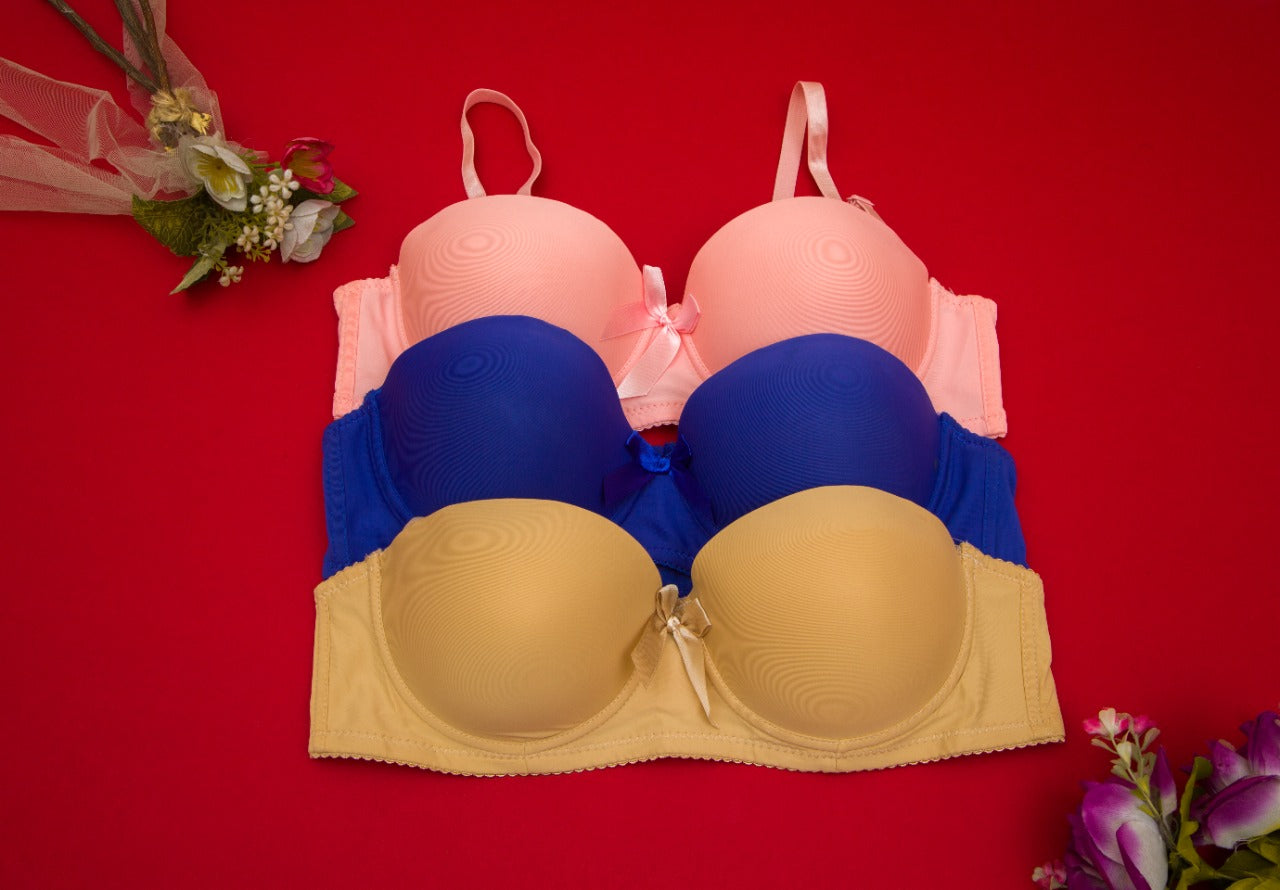 Faded Color On Cups Half Cup Bra