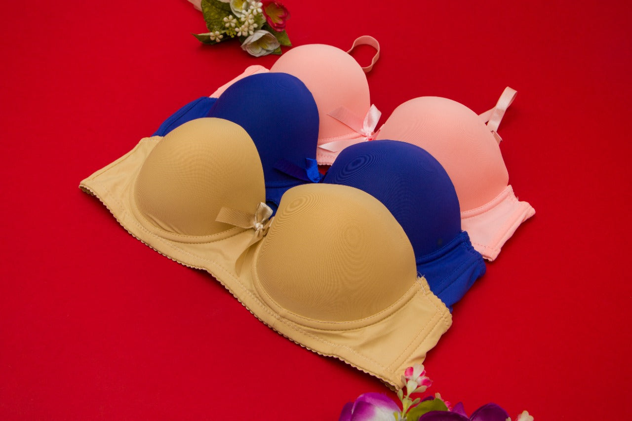 Faded Color On Cups Half Cup Bra