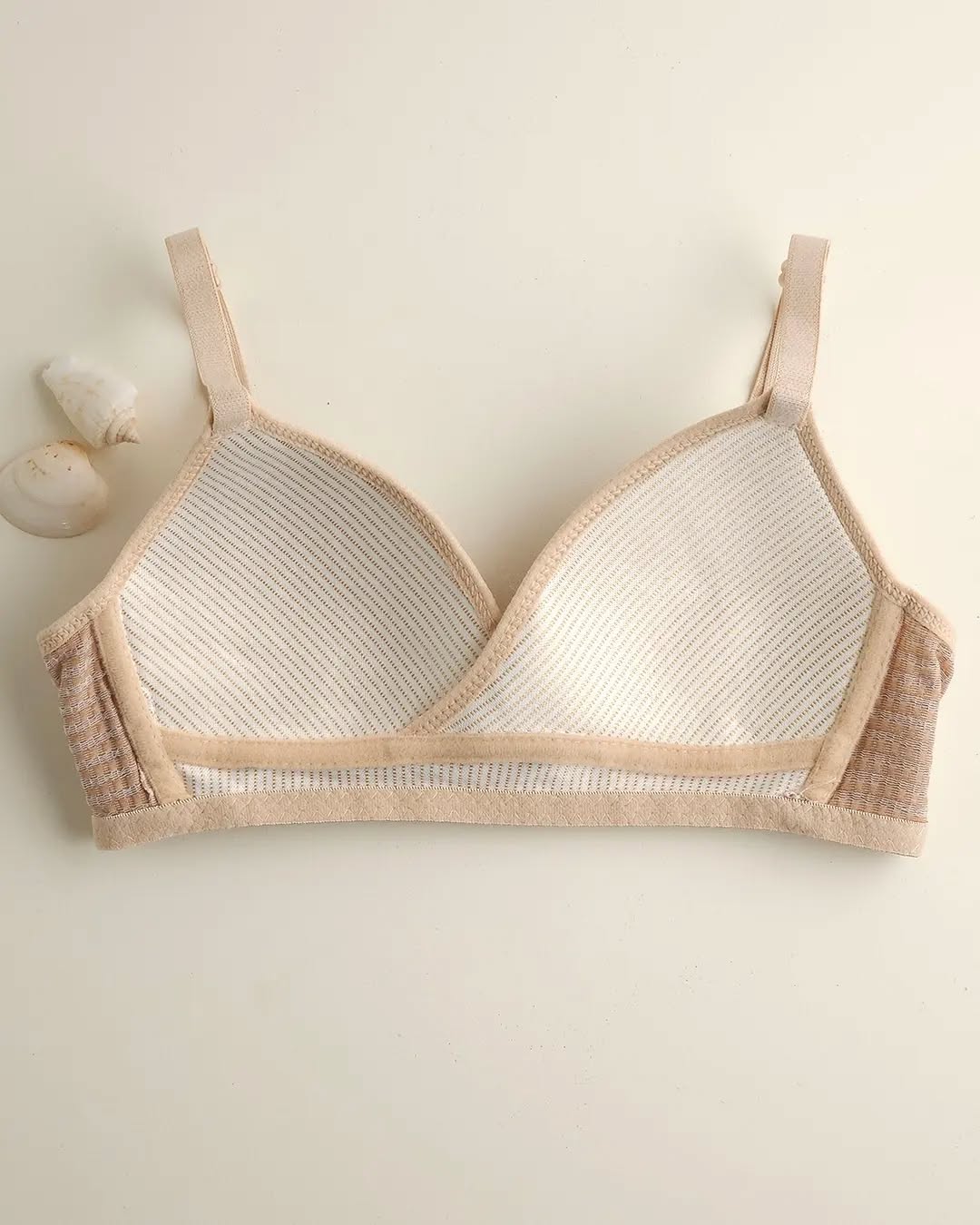 Check Design Daily wear Thin-Pad Non-Wire Bra