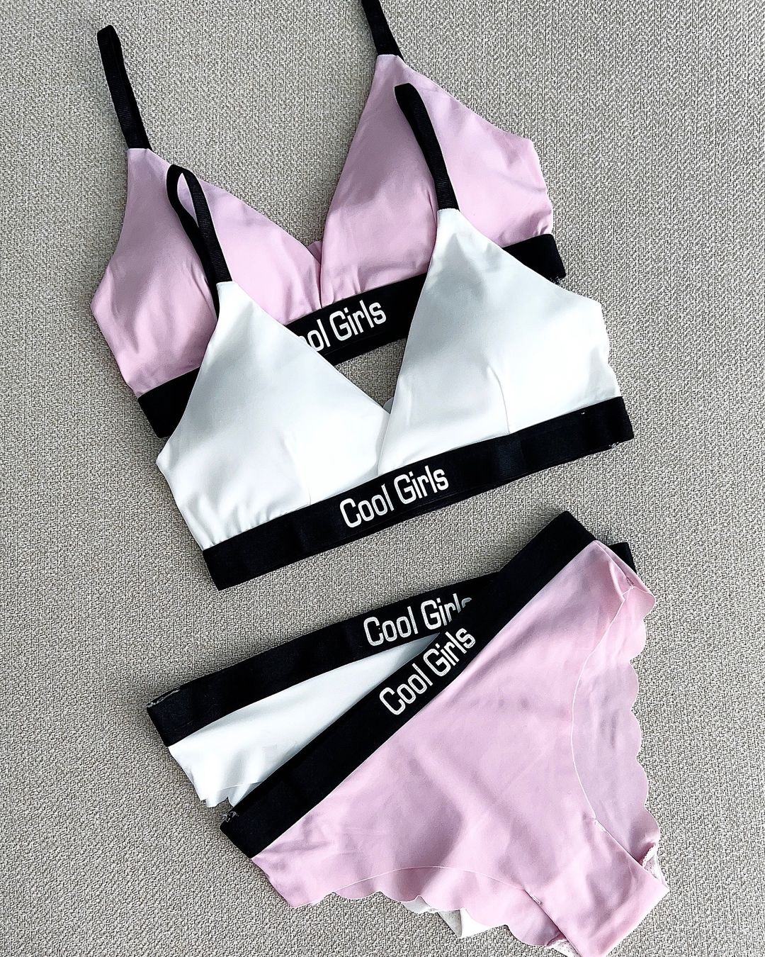 Sport Criss Cross Cool Girls Bra Panty Set