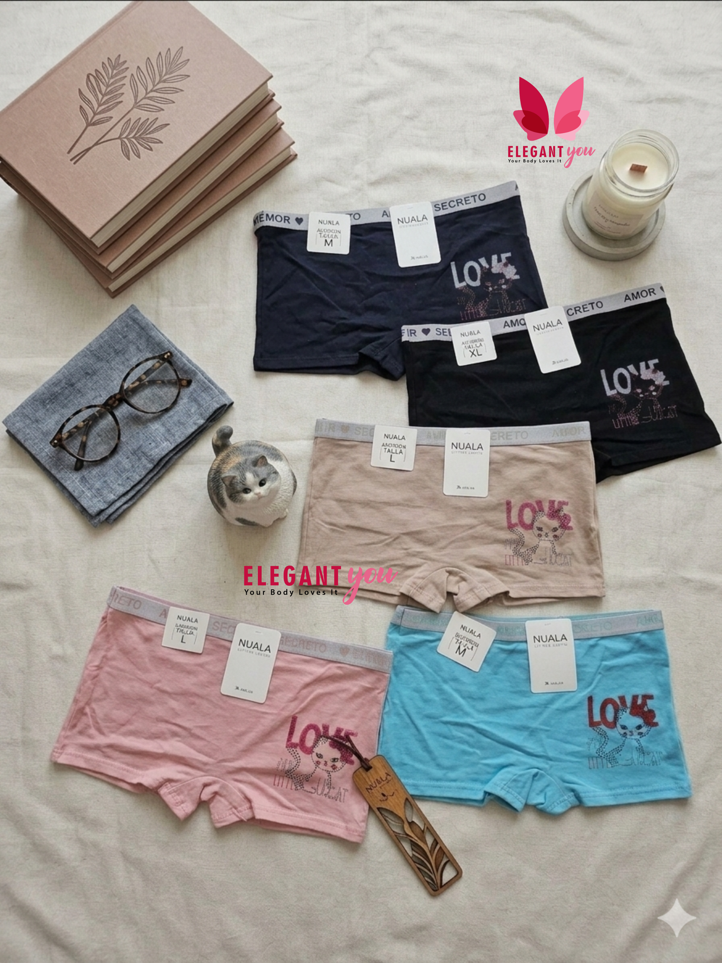 Cute Cat Dailywear Cotton Boxer(123)