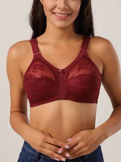 Maroon colour (B,C,D,DD) Cupsize Doreen World Famous Non Padded Non Wire Bra