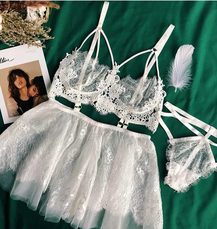 Baby Doll Elegant Net Nighty FreeSize
