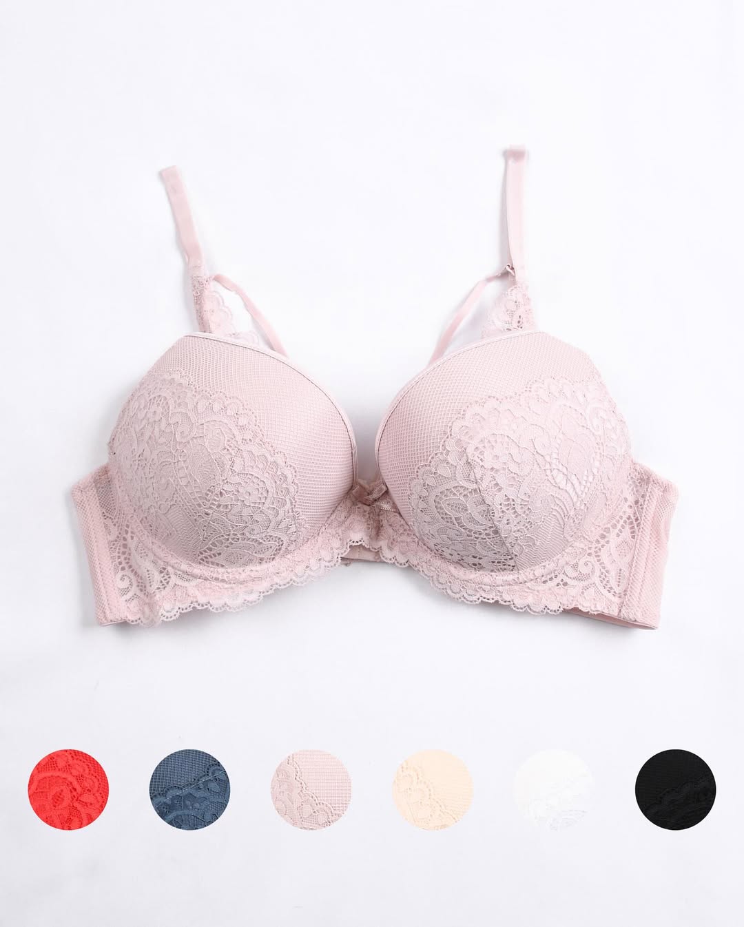 (34-38)b Criss Cross Strip Double Padded Pushup Lacy Bra(141)