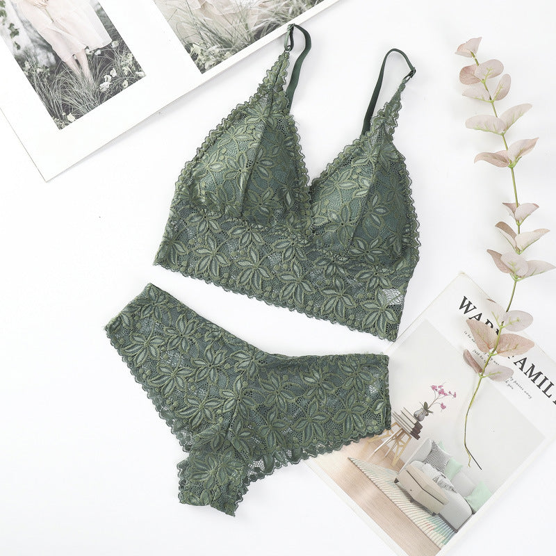 French Style V Neck Flower Pattern WITHOUT UNDERWEAR Free Size For (30-36)