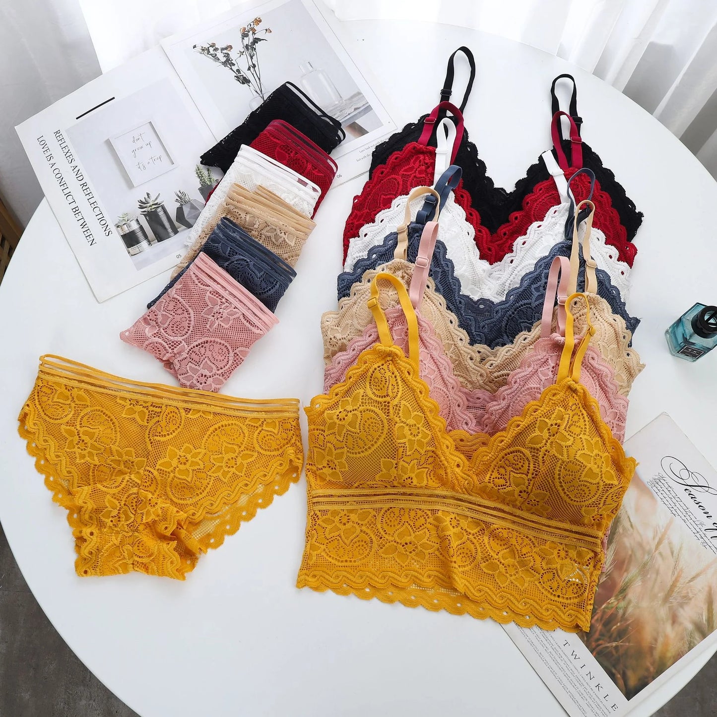 Elegant Brallete and Panty Set Free Size For (30-36)